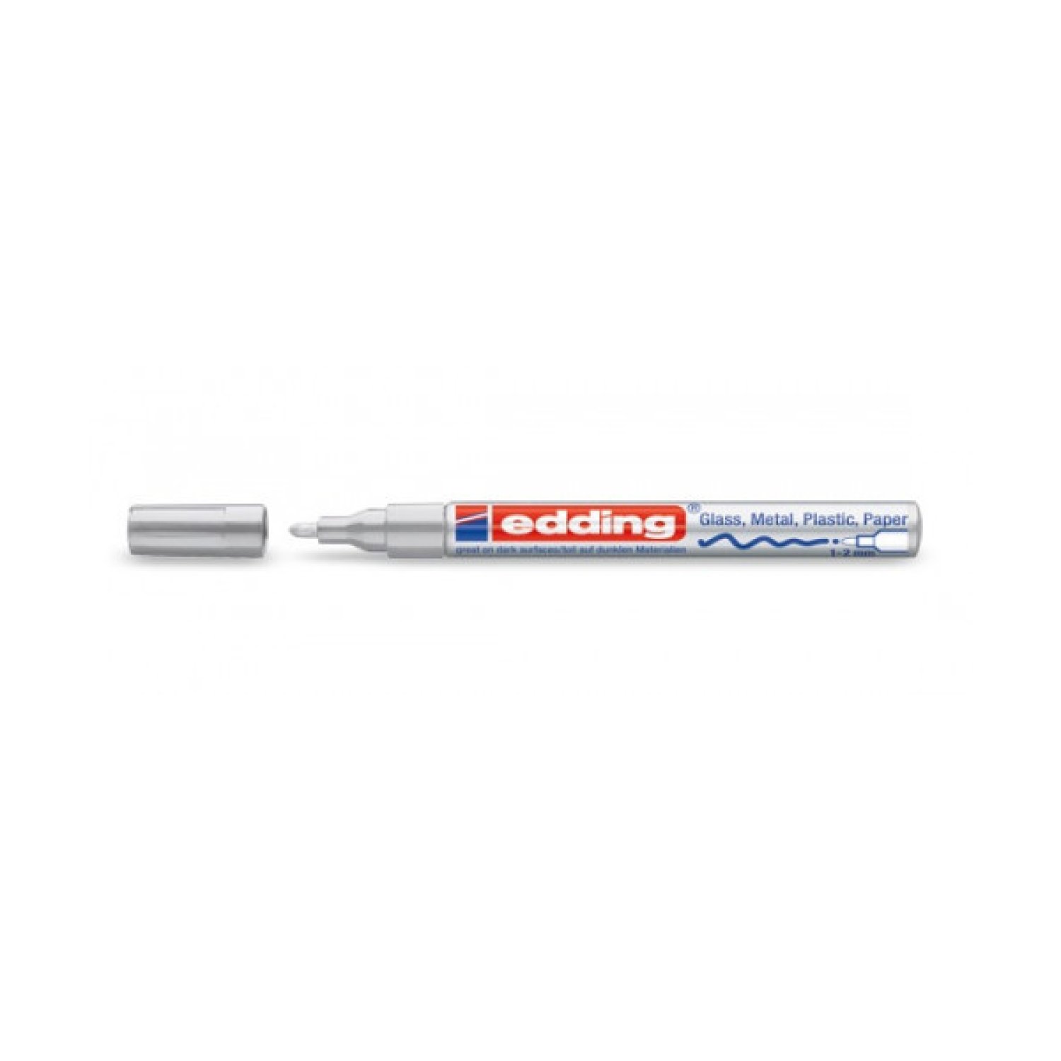 Edding 751 · Marcador Permanente · Punta 1-2mm · Plata