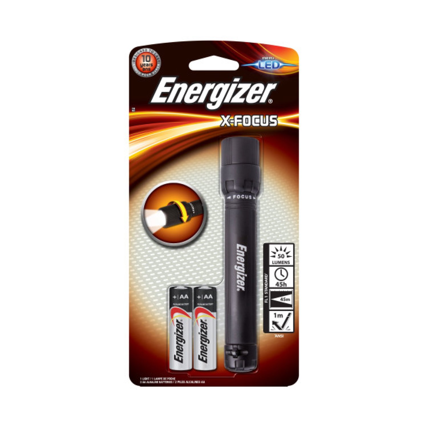 Energizer ENX-Focus02 · Linterna LED de Bolsillo · Resistente