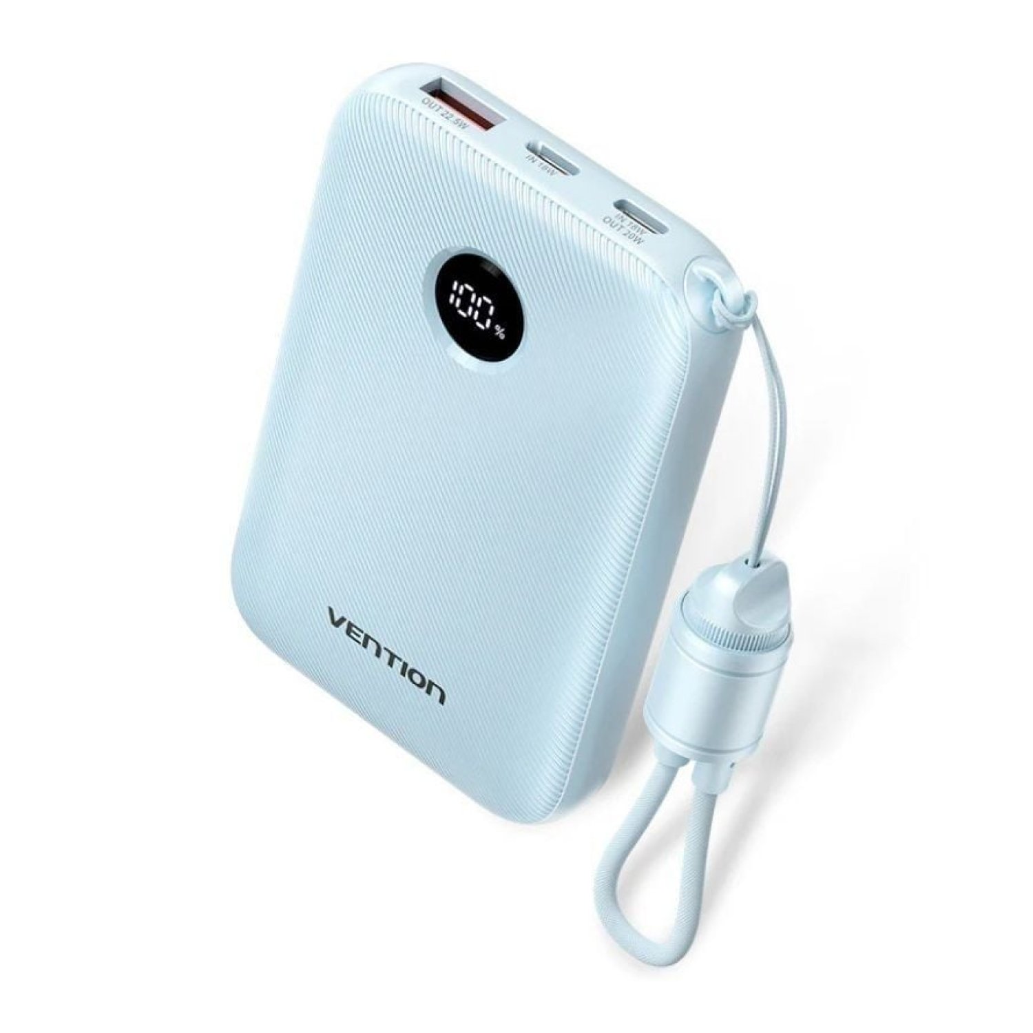 Vention Powerbank 10000mAh · 22,5W · Azul · Cable USB-C incluido