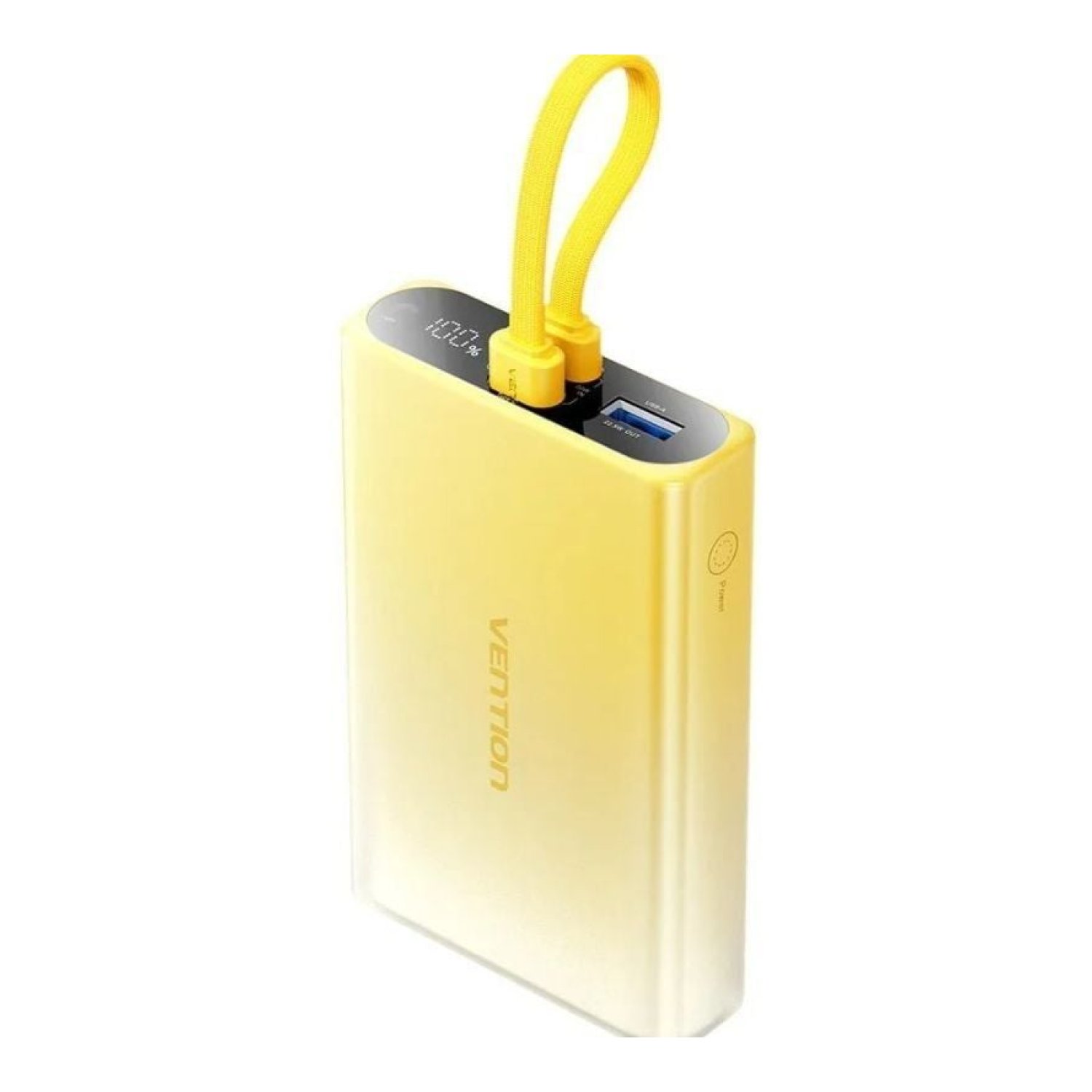 Vention Powerbank 10000mAh · 22,5W · Amarillo · USB-C y Lightning