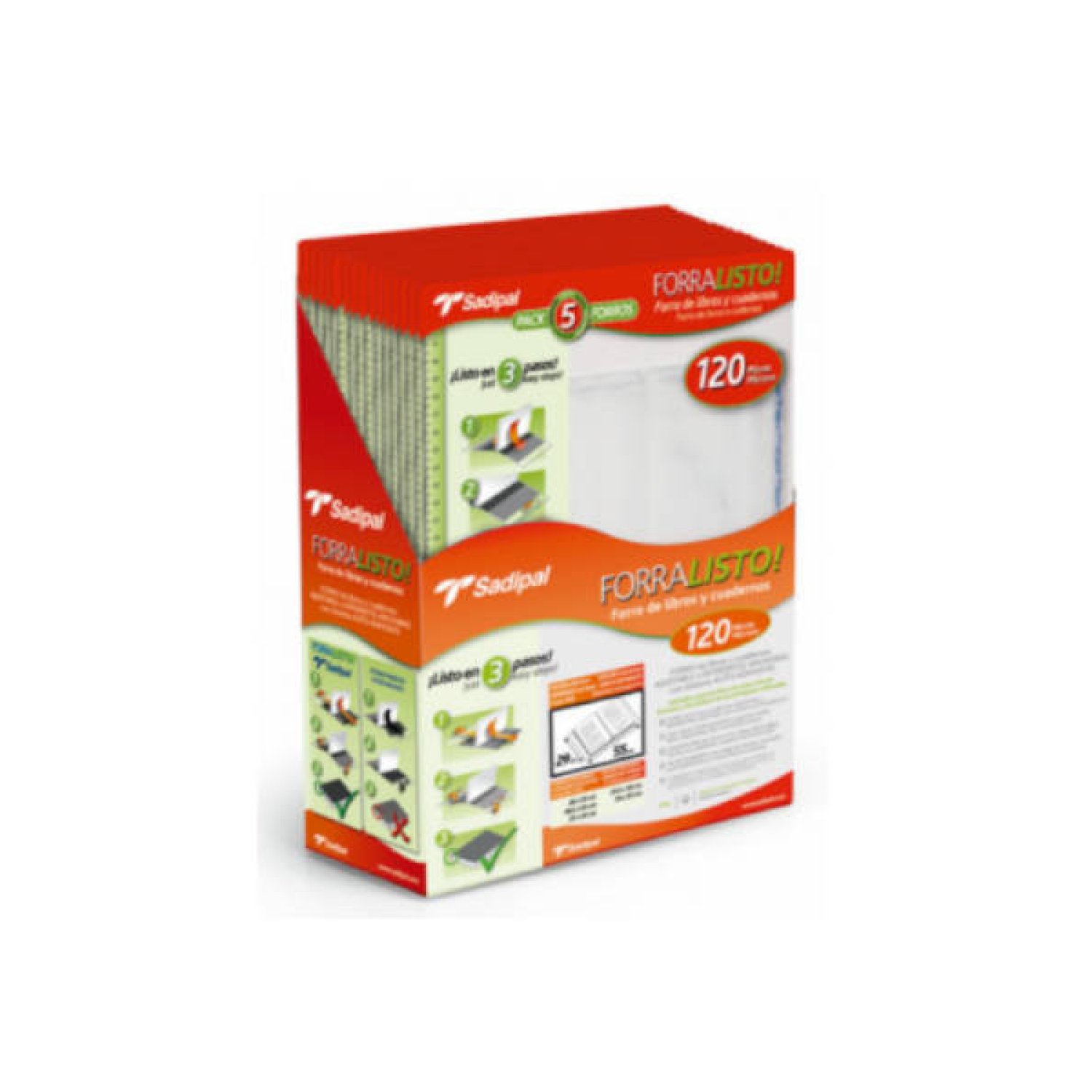 Sadipal · Fundas de Forro con Solapas · 30 cm · Pack 5 Unidades