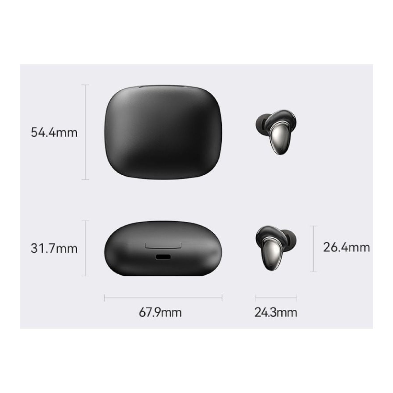Vention Tiny T13 · Auriculares Bluetooth · 6h Autonomía · Con Estuche Carga · Negros