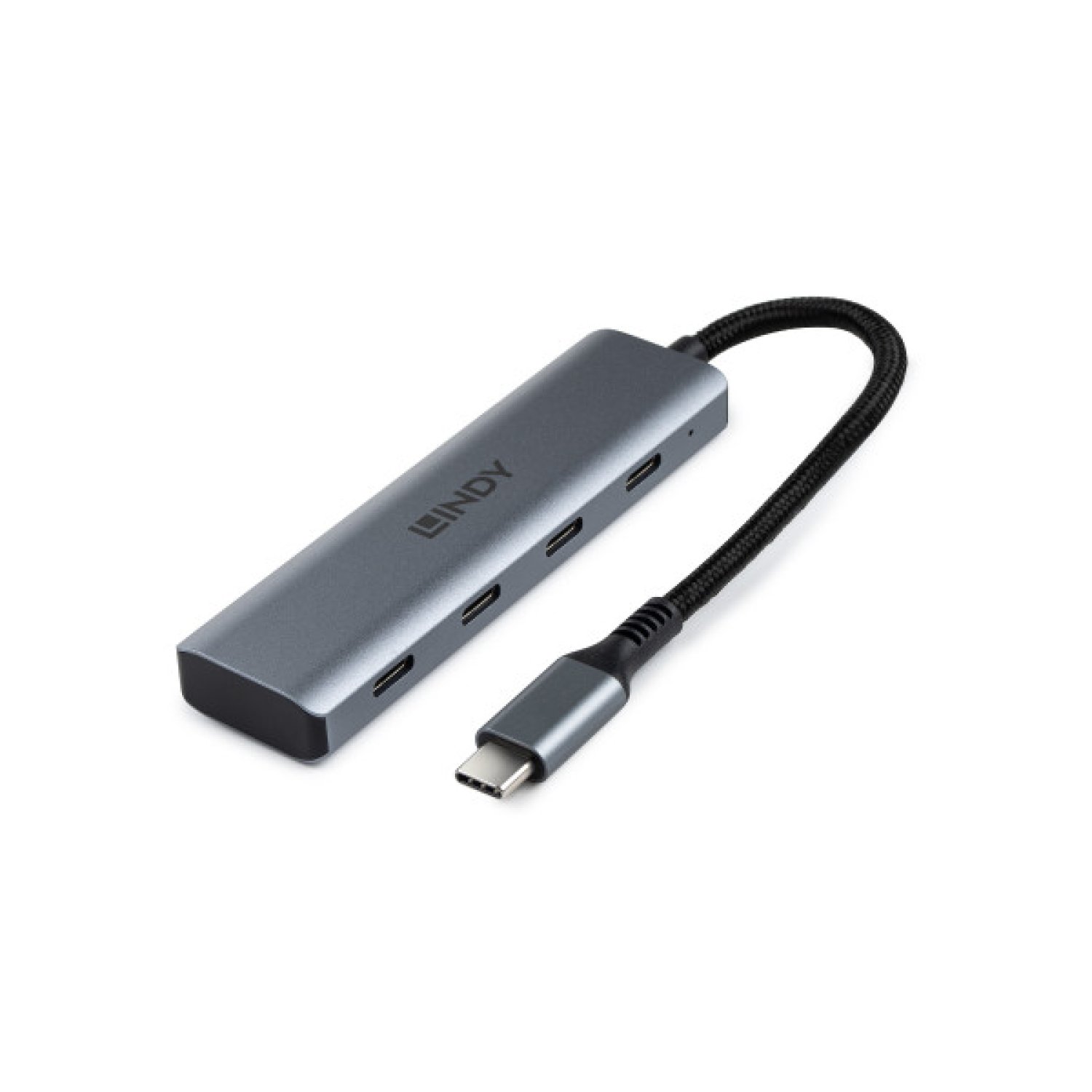 Lindy Hub USB 3.2 Gen 2 Type-C · 10 Gbps · Gris