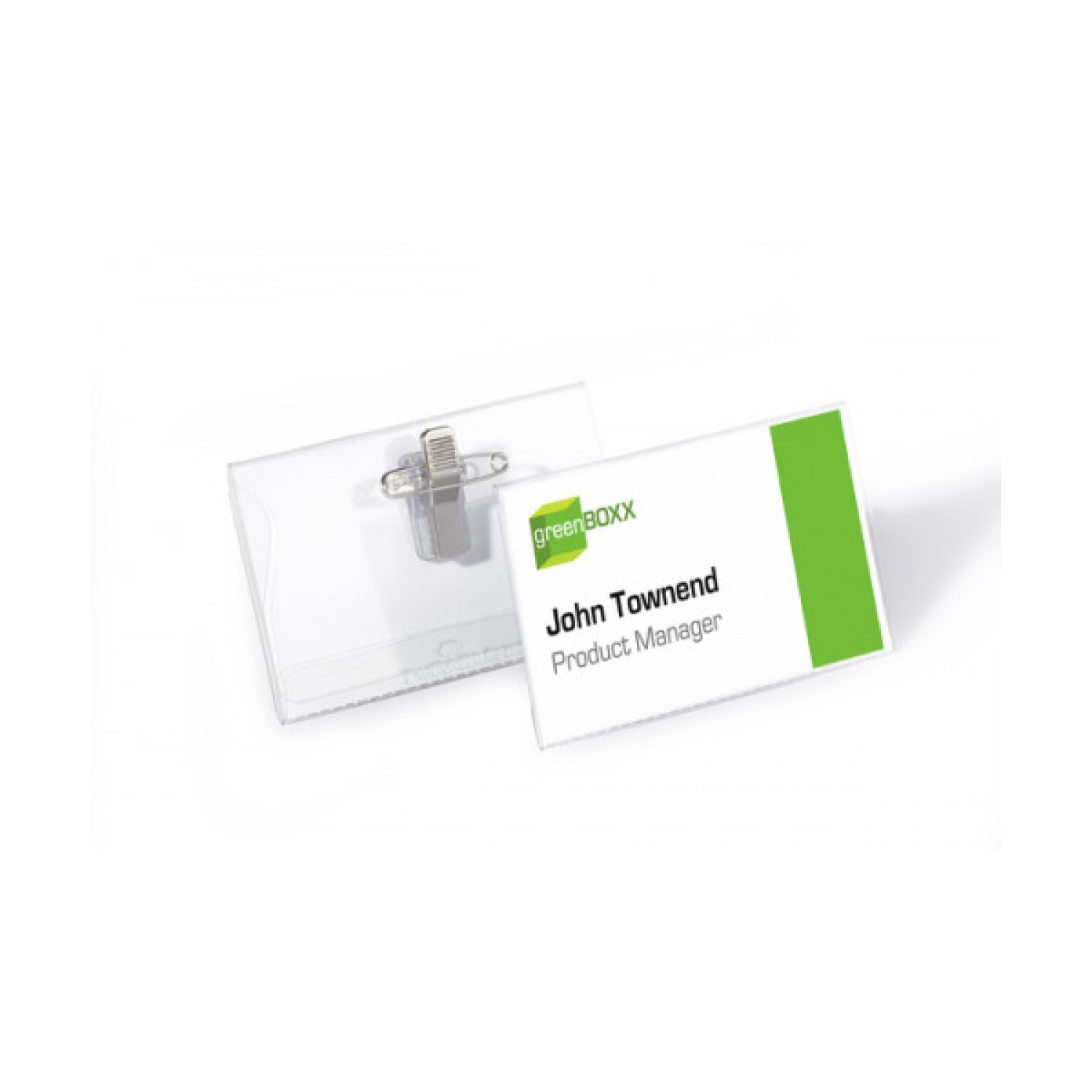 Durable · Identificadores PVC · Pinza y Alfiler · 54x90mm · Caja 50 Unidades
