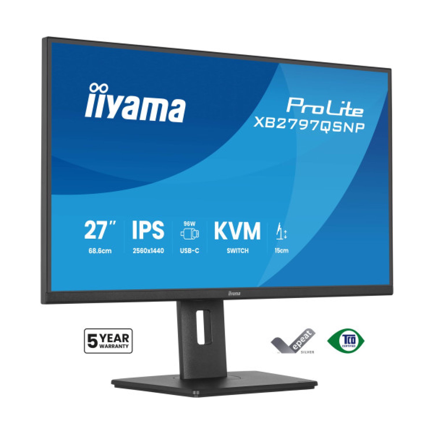 Iiyama Monitor 27" · IPS · 2560x1440 · 75Hz · 4-Side Slim Bezel