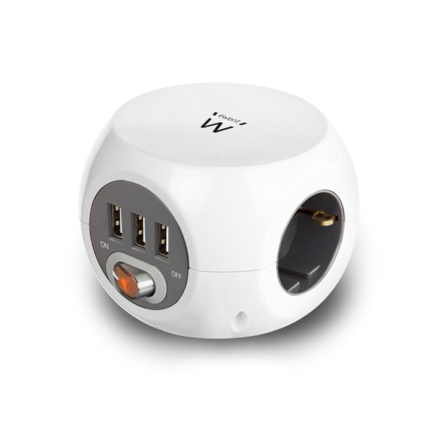 Ewent EW3939 · Base Múltiple · 3 Salidas AC · 1,5 m · Interior · Blanco
