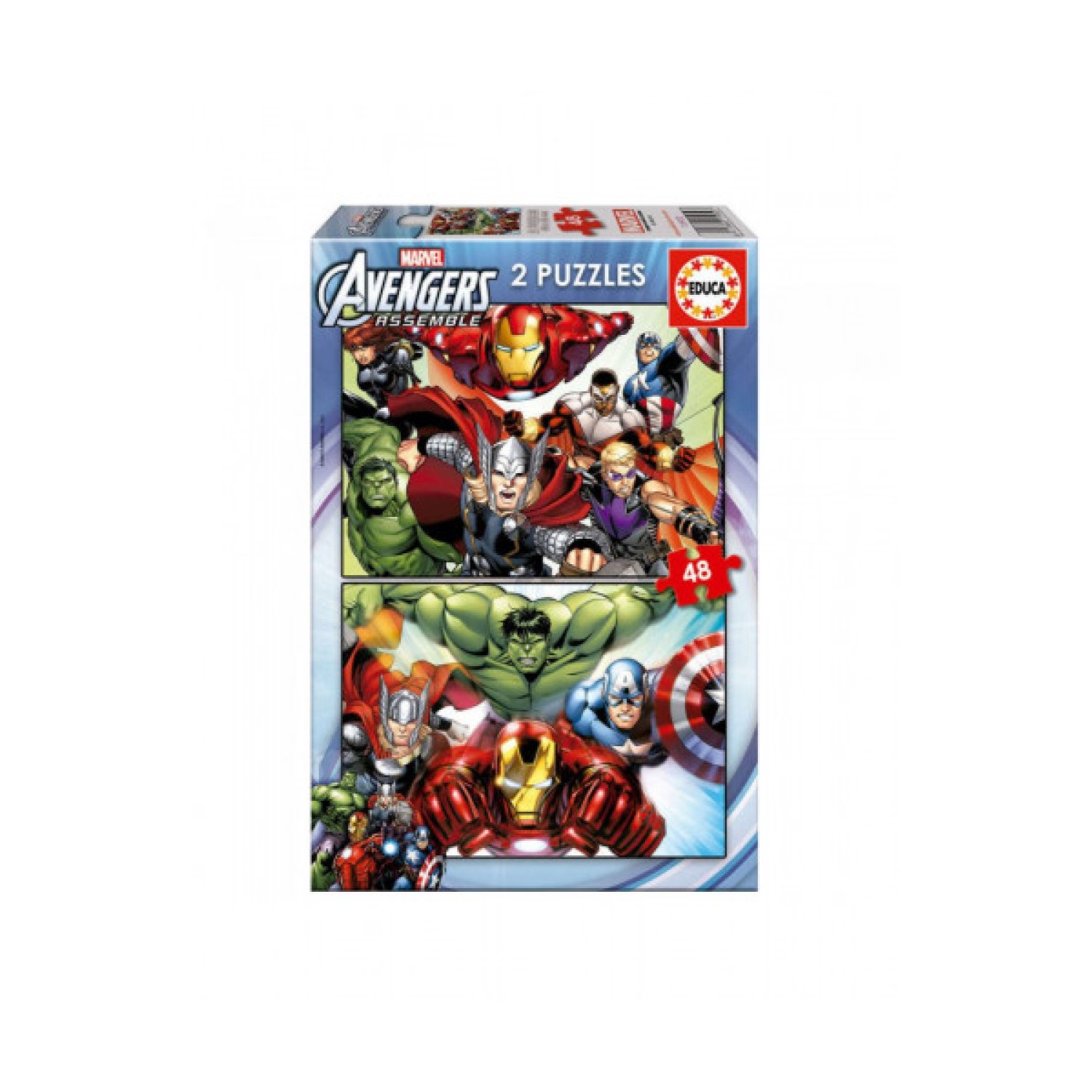 Educa Borrás · Puzzle 2x48 piezas · Avengers · A partir de 3 años
