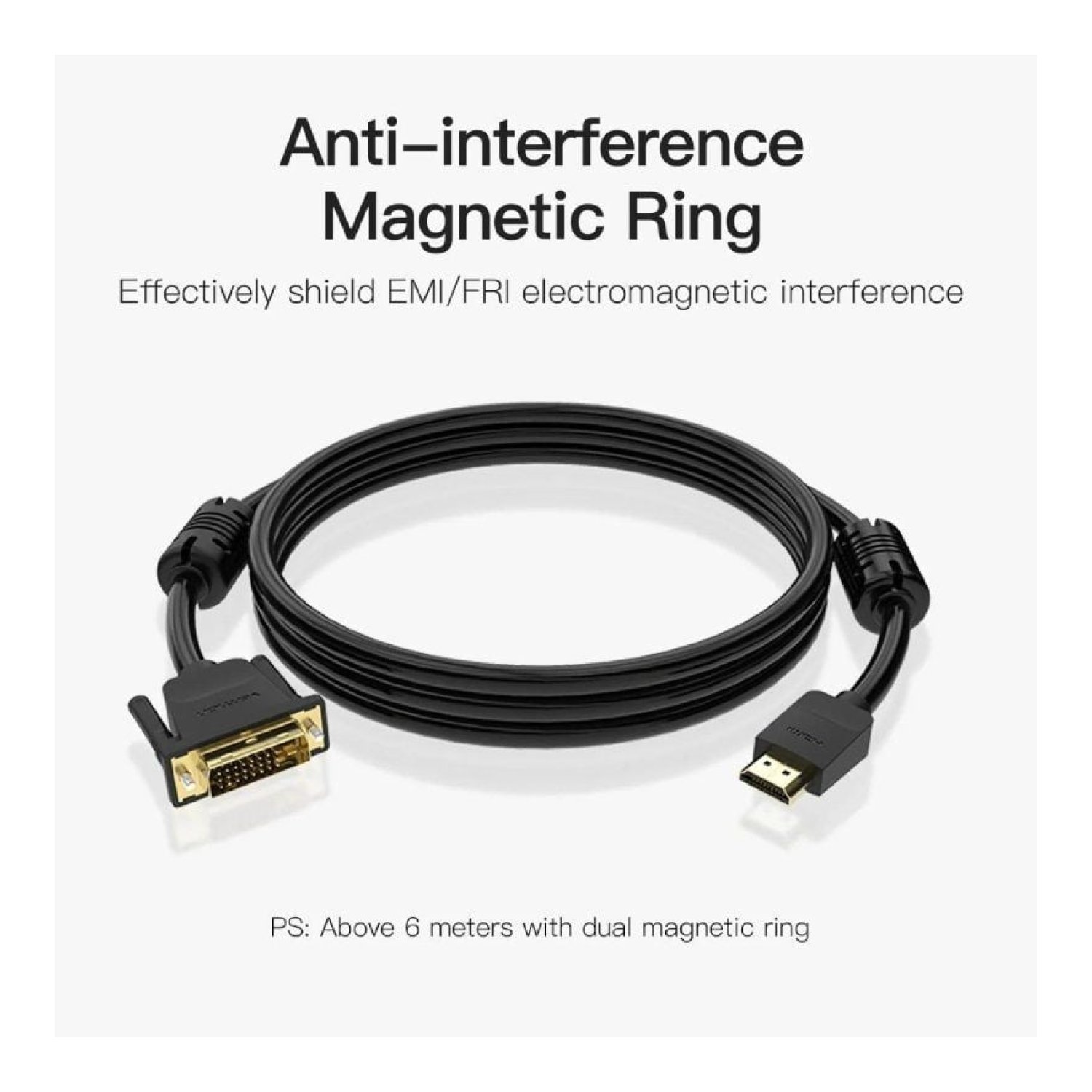 Vention Cable Conversor DVI-D a HDMI · 5m · Negro