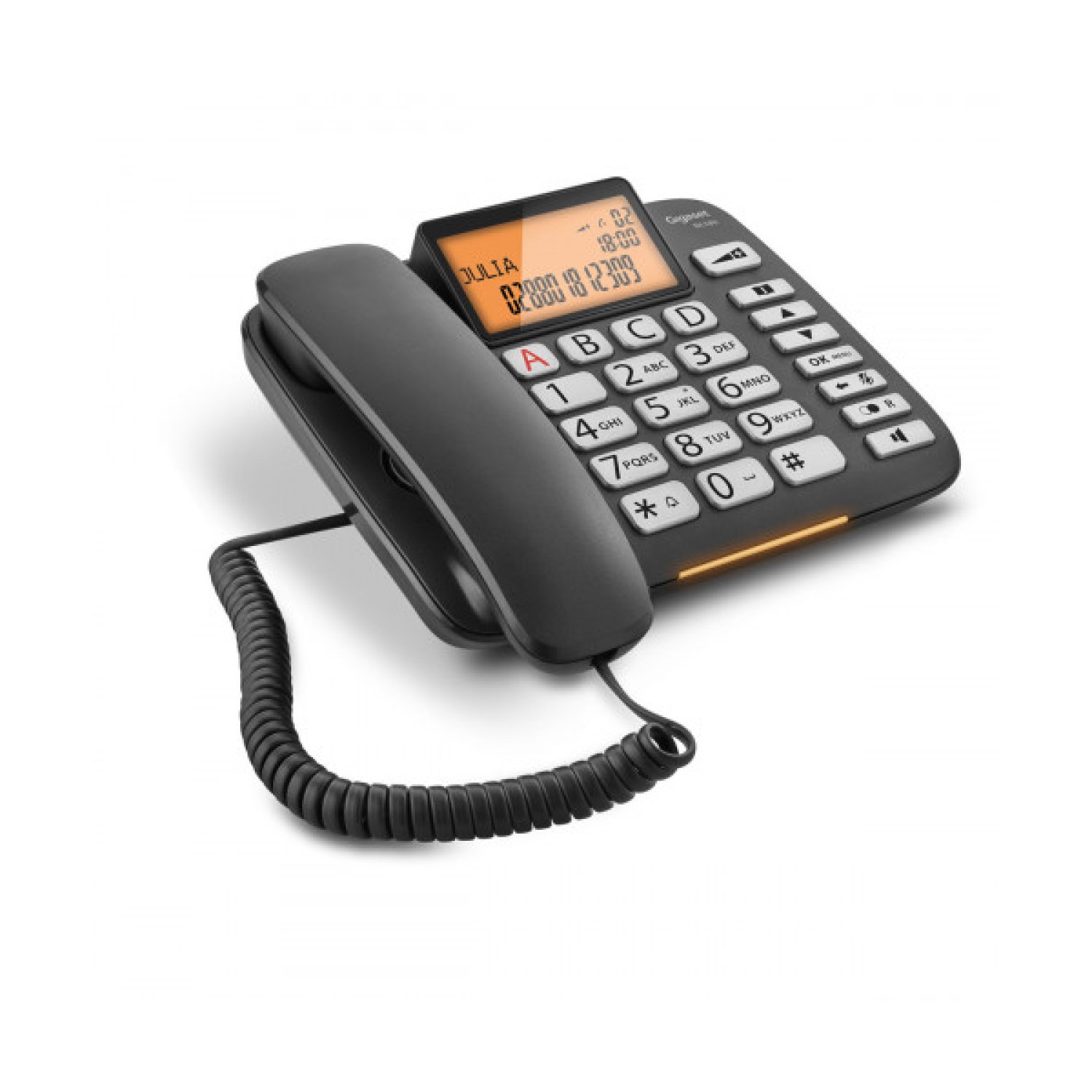 Gigaset DL580 · Teléfono Analógico · Identificador de Llamadas · Negro