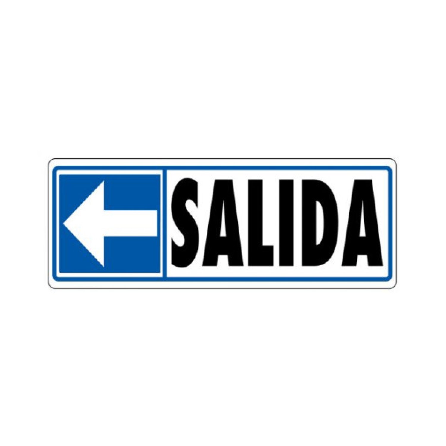 Archivo 2000 · Señal Salida Izquierda · 175x65 mm · PVC Gris