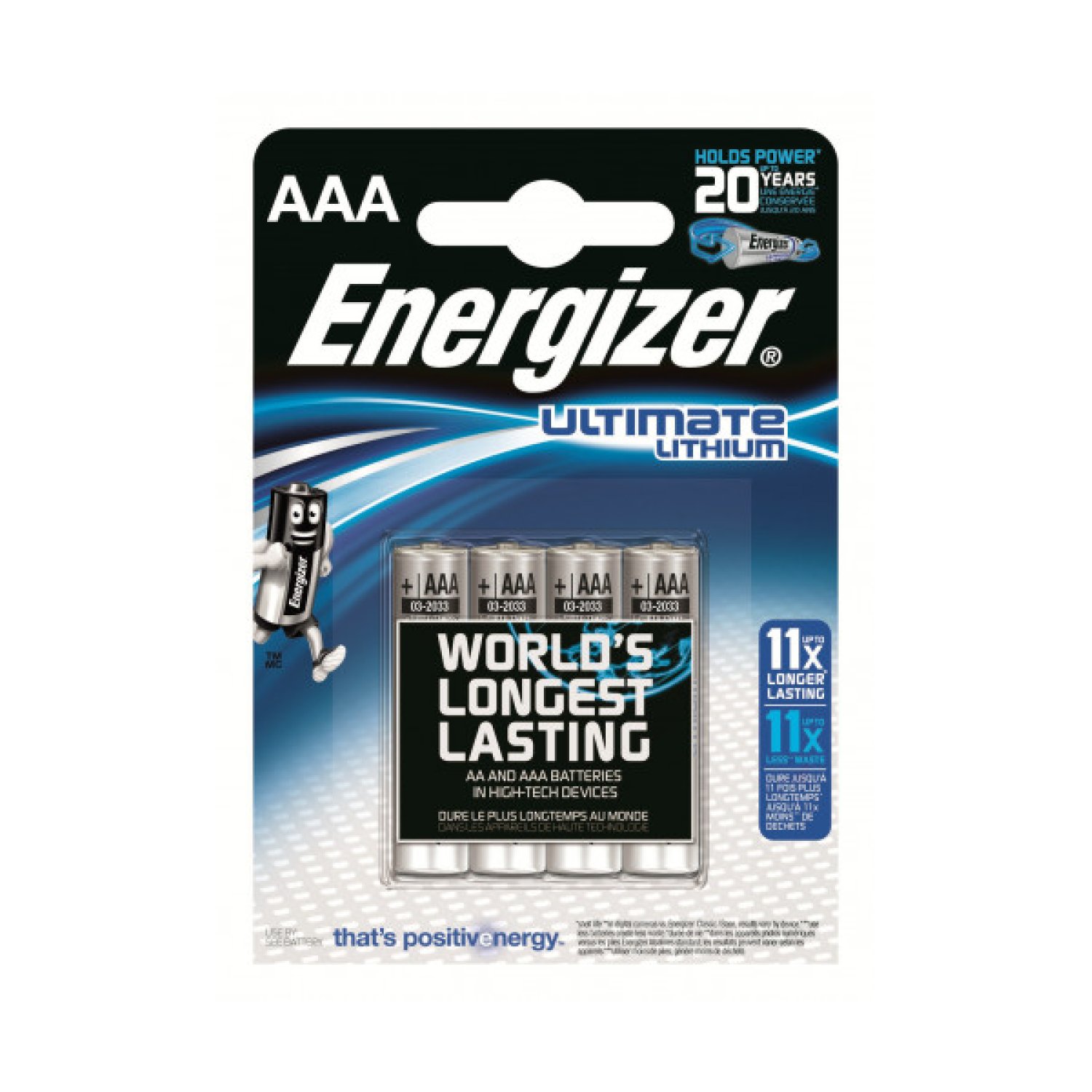 Energizer Pilas AAA Lithium Ultim · Blister 4 Unidades · L92
