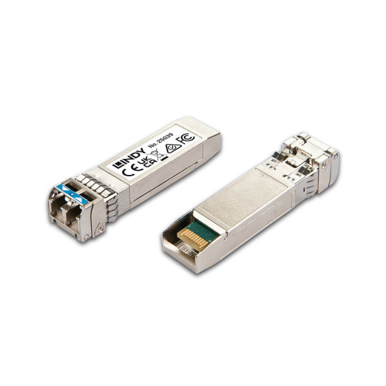 Lindy · Módulo Transceptor SFP+ · Fibra Óptica 10Gbps · 1310nm · Rojo