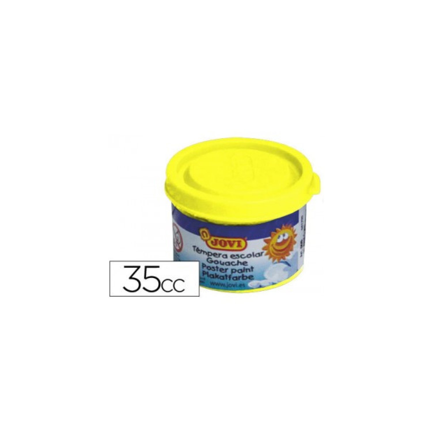 Jovi · Estuche Témpera Escolar · 5 Botes 35ml · Amarillo