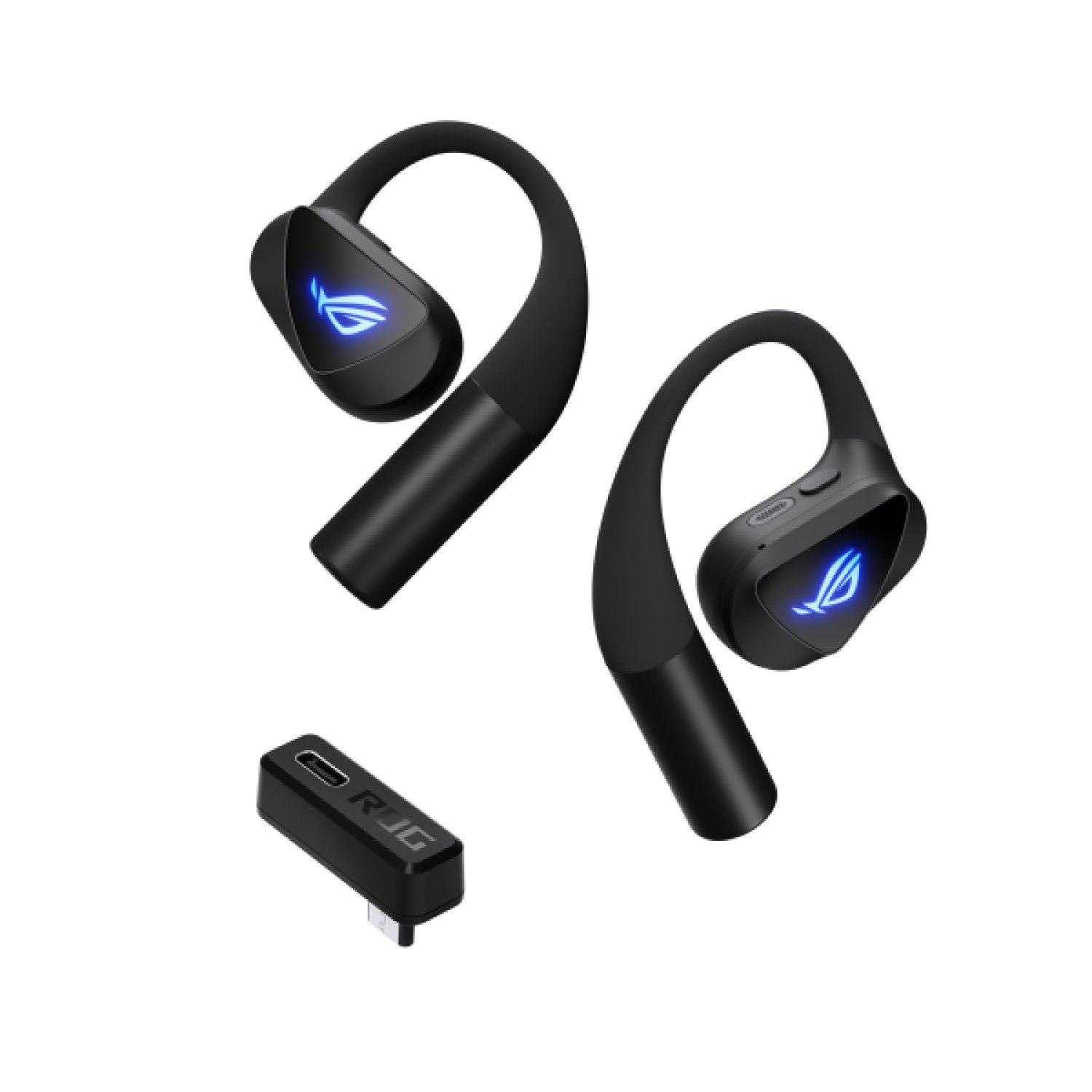 ASUS ROG Cetra Open · Auriculares TWS Wireless · Gancho Oreja · Bluetooth · Negro