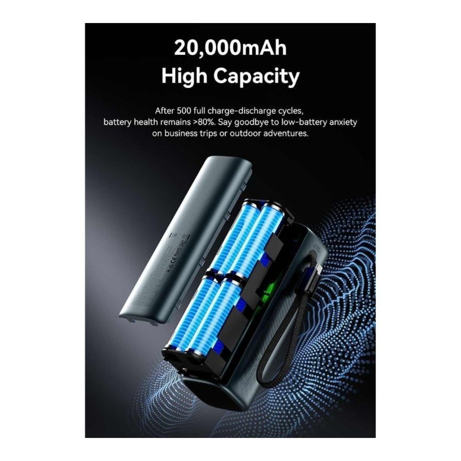 Vention Powerbank 20000mAh · 165W · Gris · Cable USB-C incluido