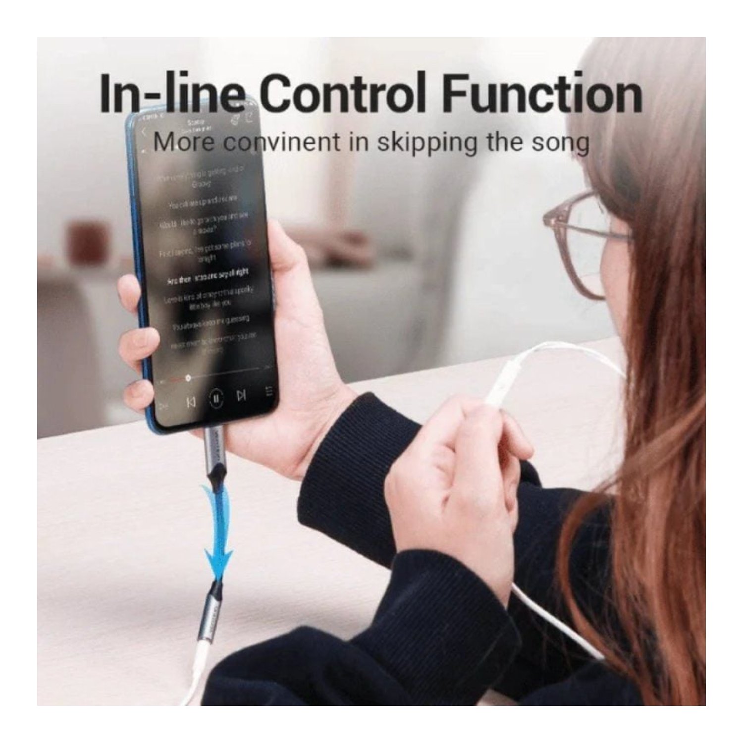 Vention · Conversor Jack 3.5 a USB-C · 1m · Gris