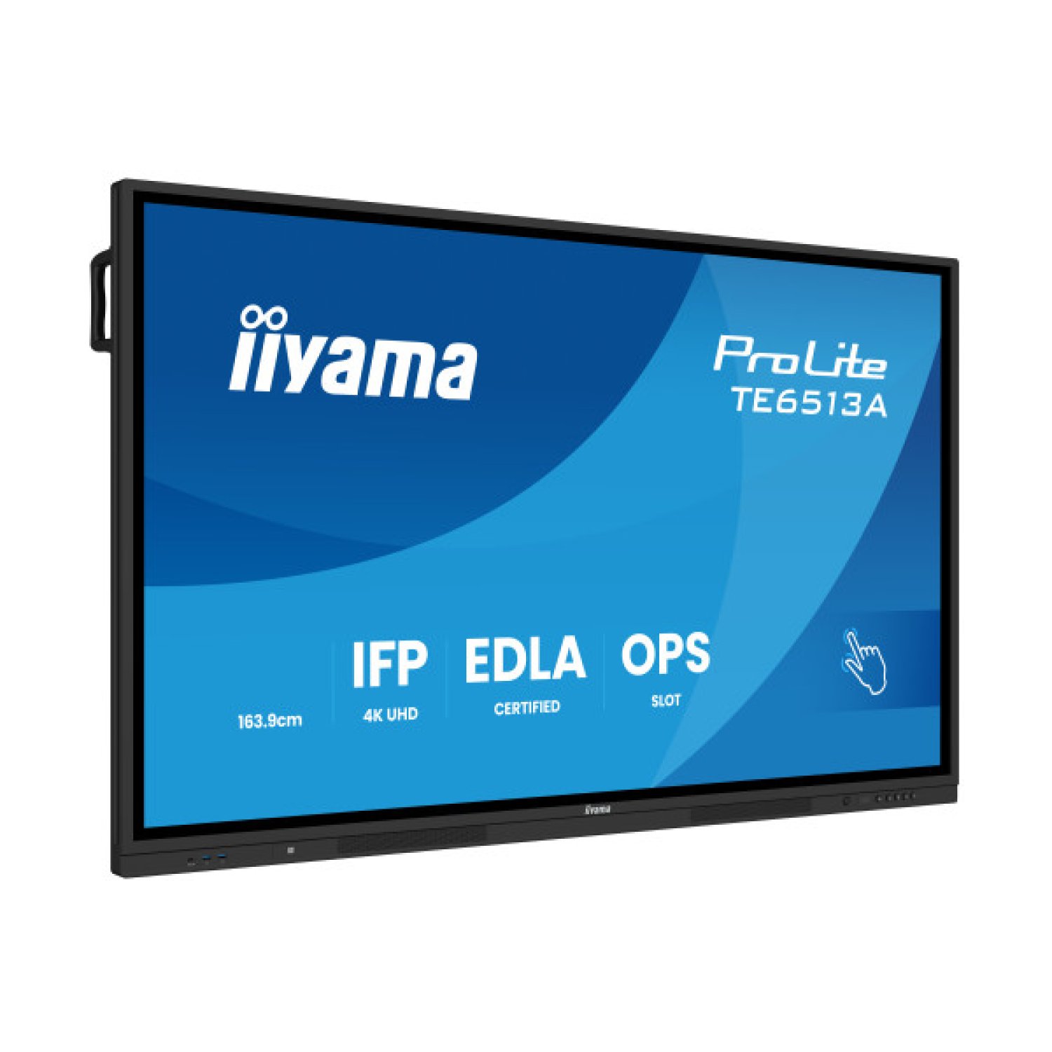 Iiyama 65" · Pantalla Táctil UHD · Android 14 · 8GB RAM · 128GB · 40 puntos · WiFi 6 · NFC · PIR