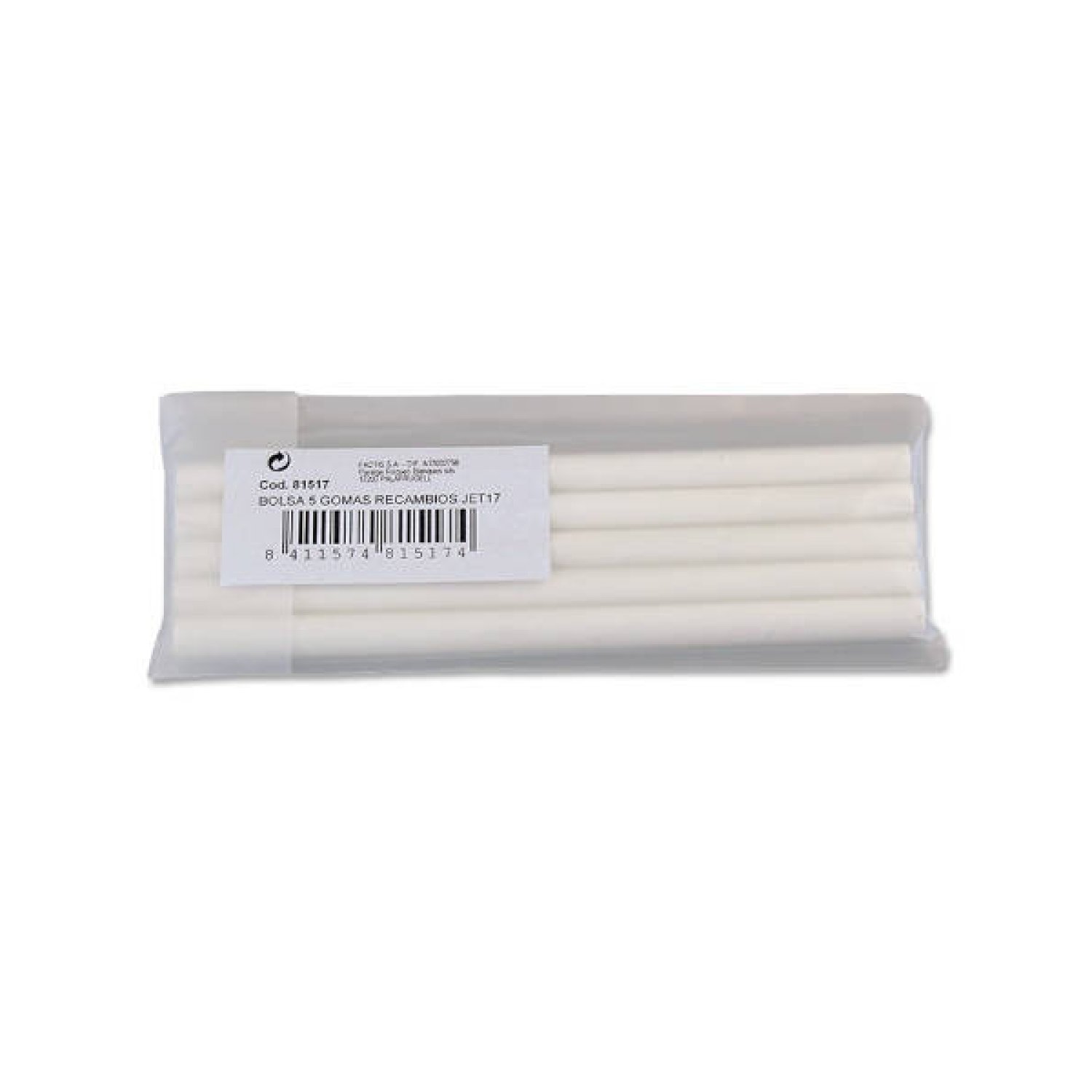 Milan · Gomas de Borrar Jet Eraser · Pack 5 Recambios