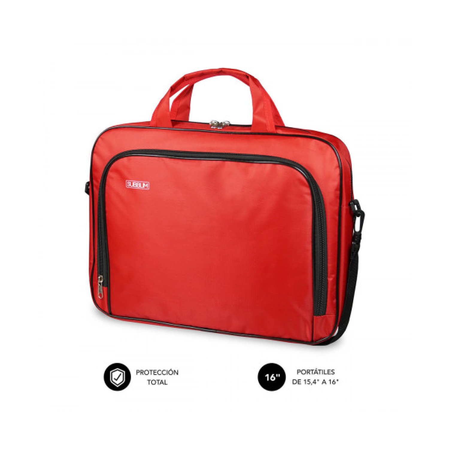 Subblim · Maletín Oxford para Laptop · 15,4-16" · Rojo