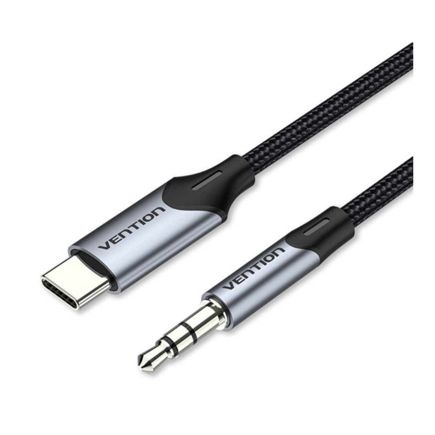 Cable Conversor Audio Vention BGKHF/ USB Tipo-C Macho - Jack 3.5 Macho/ 1m/ Gris