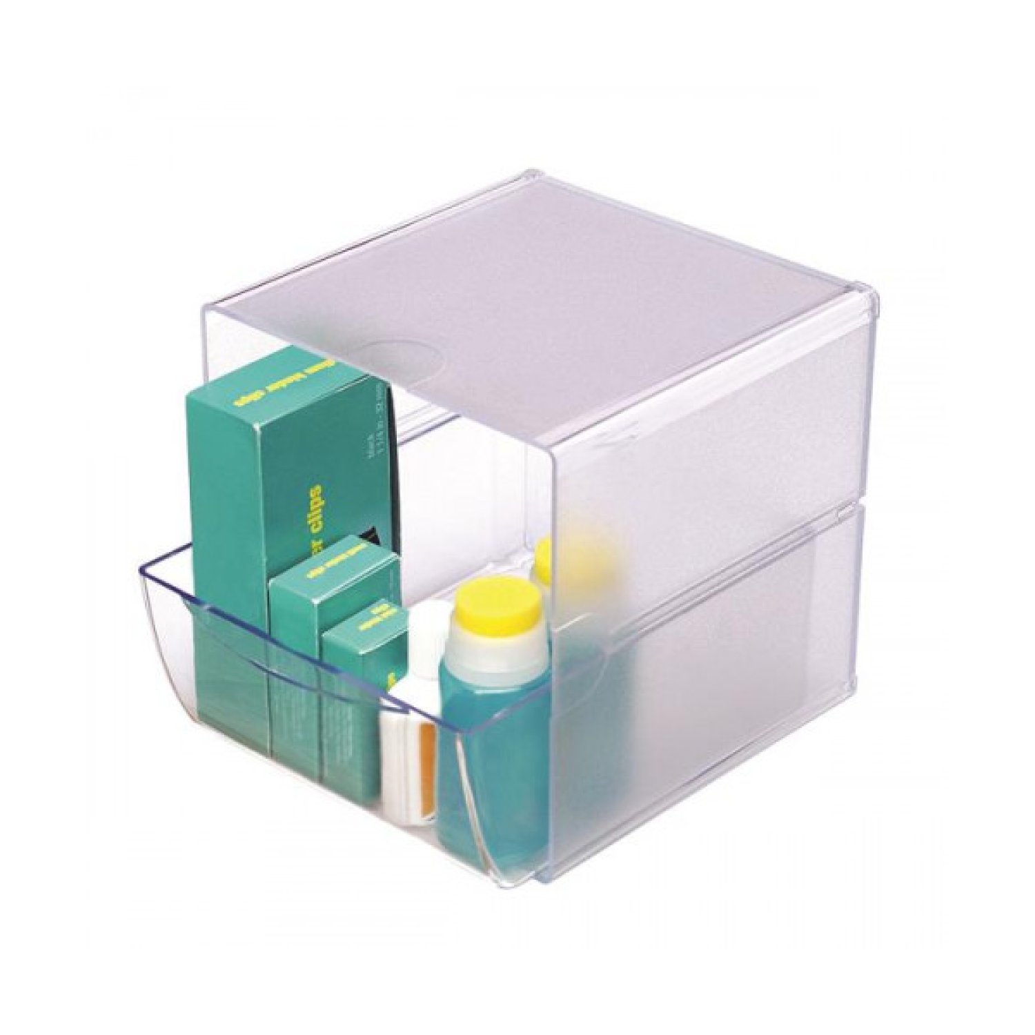 Deflecto · Organizador Modular · 1 Cajón Transparente · 16,5x14,5x7 cm