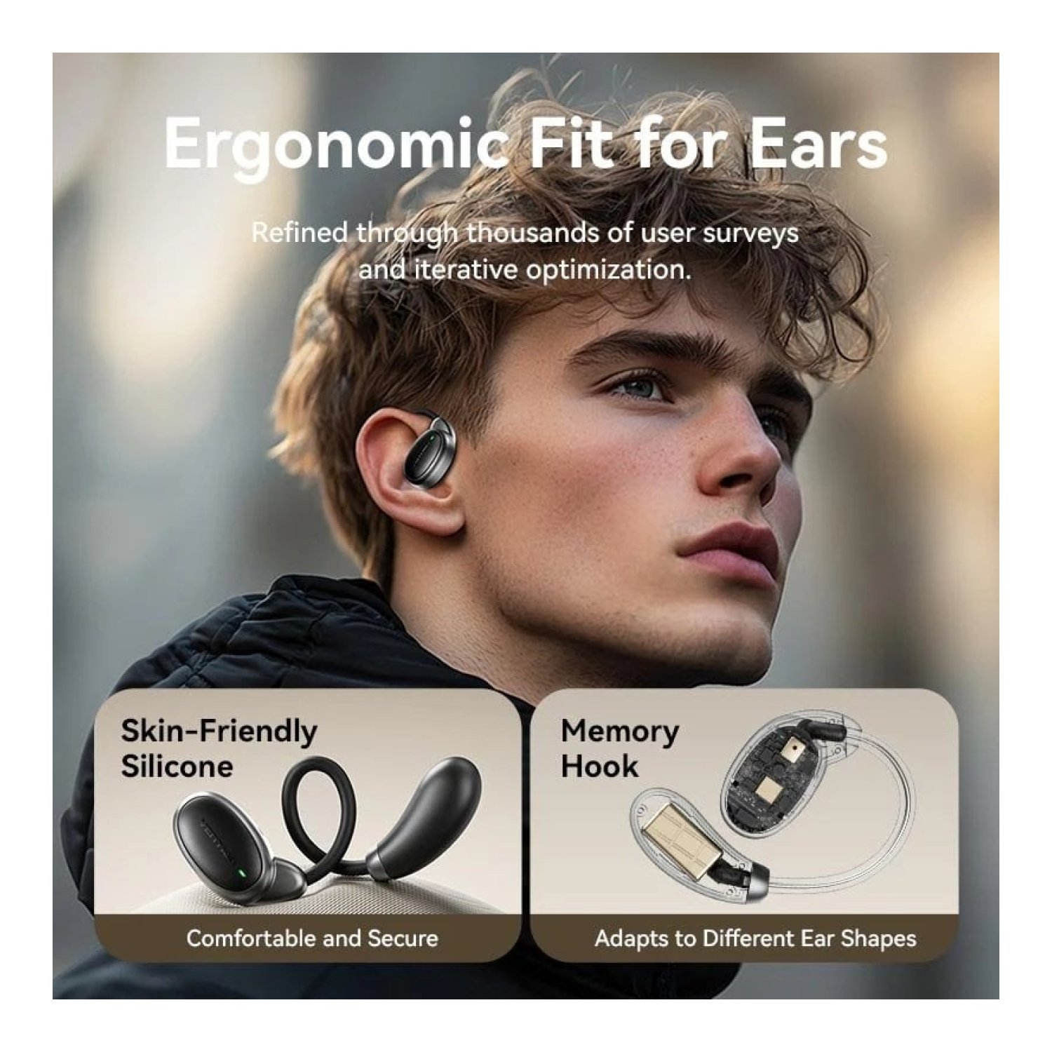 Vention Open Ear 013 · Auriculares Bluetooth · 8h Autonomía · Con Estuche Carga