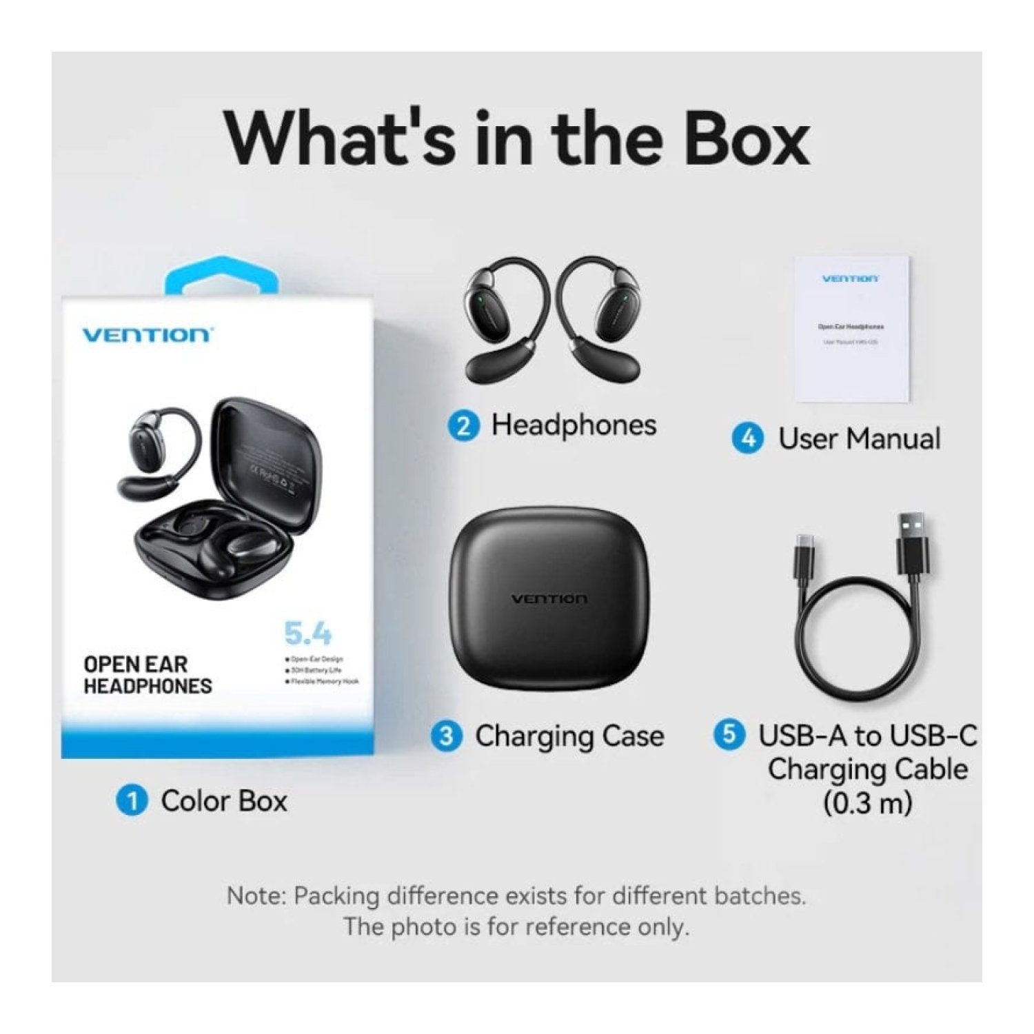 Vention Open Ear 013 · Auriculares Bluetooth · 8h Autonomía · Con Estuche Carga