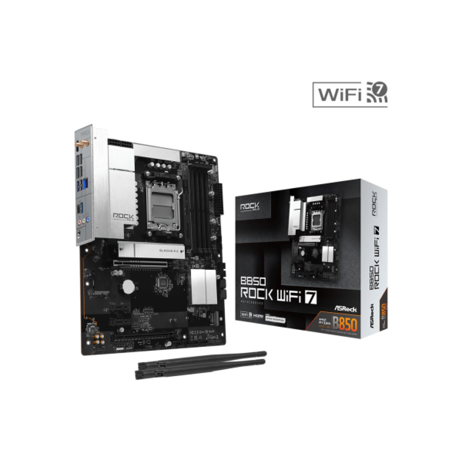 ASROCK B850 Rock WiFi 7 · Socket AM5 · ATX · WiFi 7