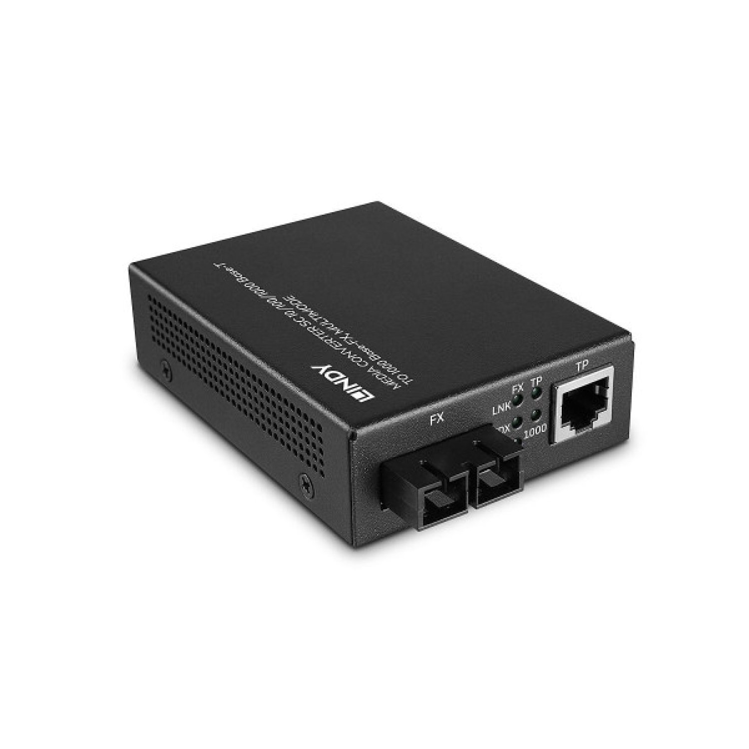 Lindy · Convertidor de Medio · 850 nm Multimodo · Negro