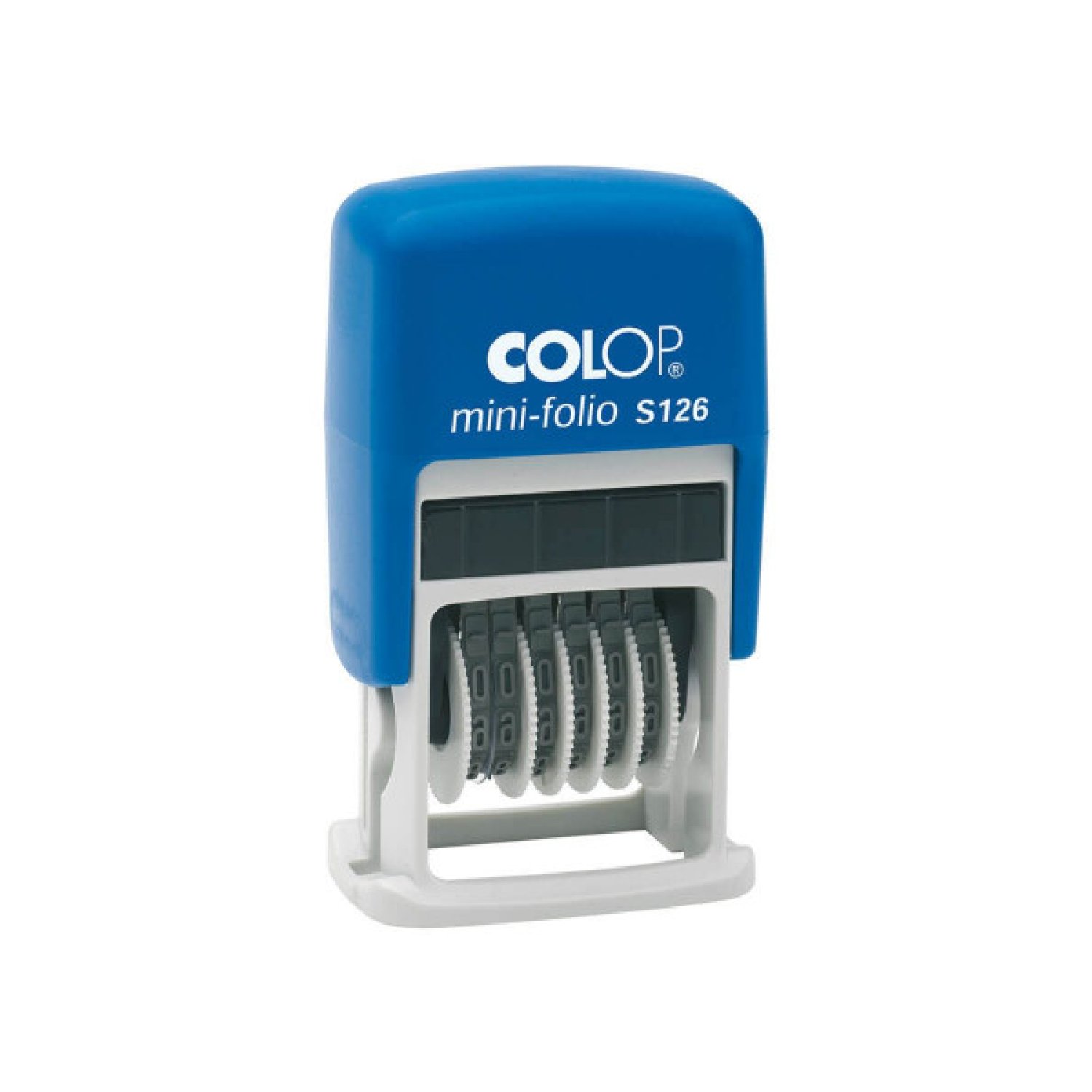 Colop · Sello Numerador 4mm · Azul/Negro · Entinaje S-126