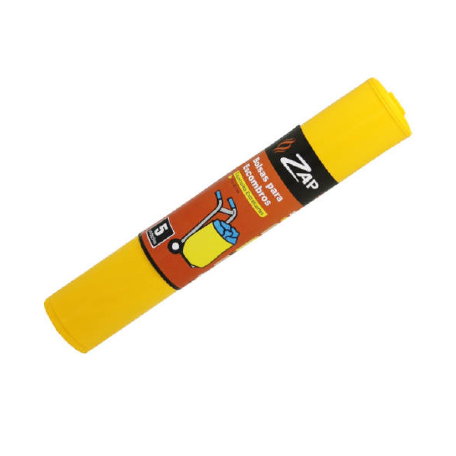 ZAP · Bolsas de Basura Amarillo · 50L Escombros · 5 Rollos