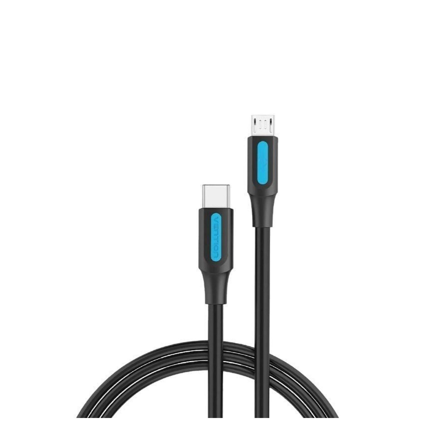 Vention Cable USB 2.0 Tipo-C a MicroUSB · 2m · 480Mbps · Negro