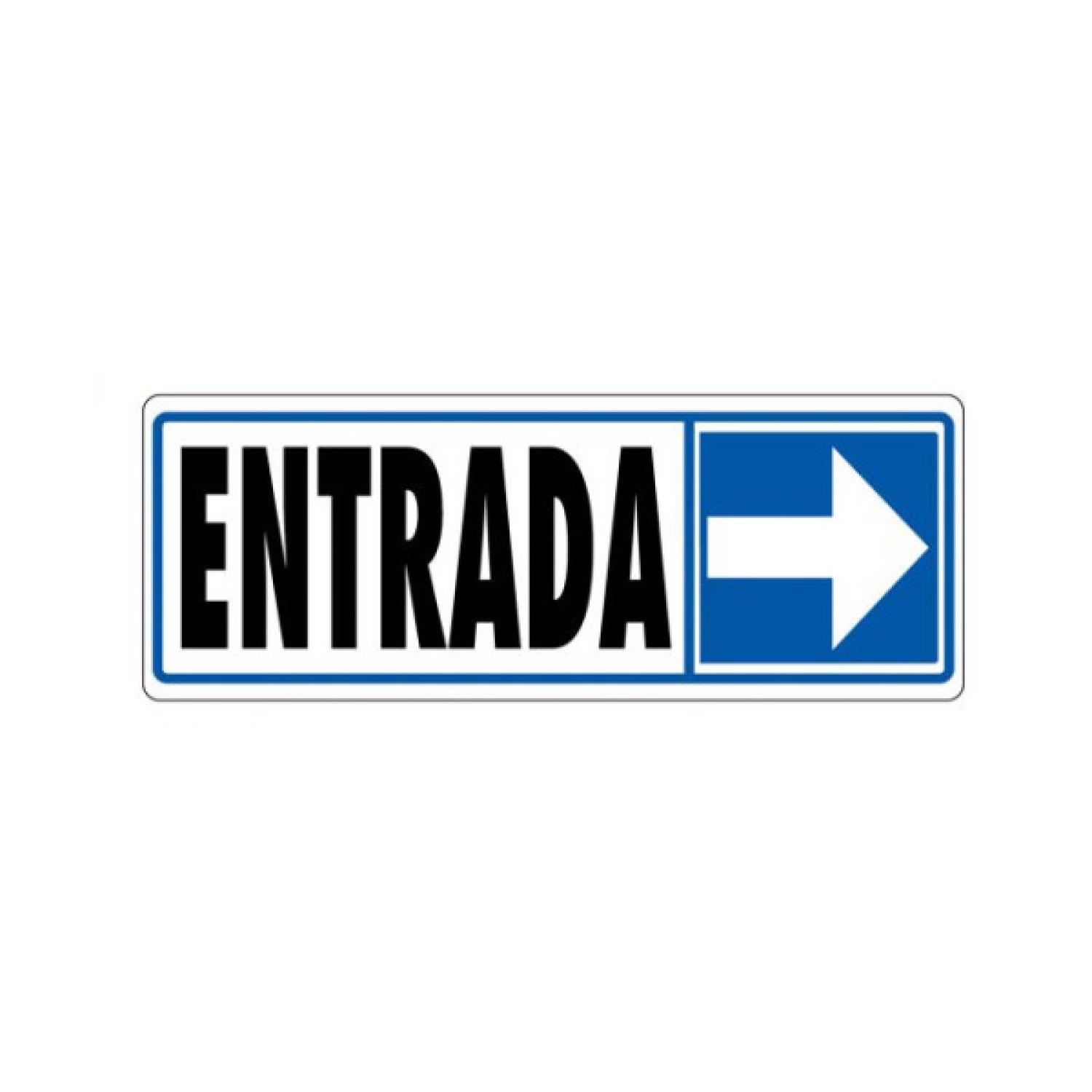 Archivo 2000 · Señal PVC Entrada Derecha · 175x65 mm · Gris