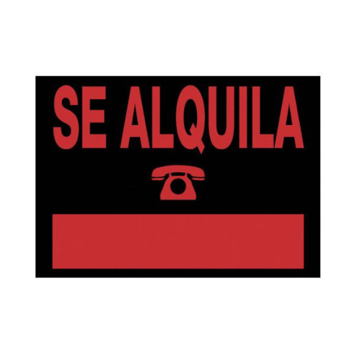 Archivo 2000 · Cartel "Se Alquila" · 500x230 mm · PVC Negro