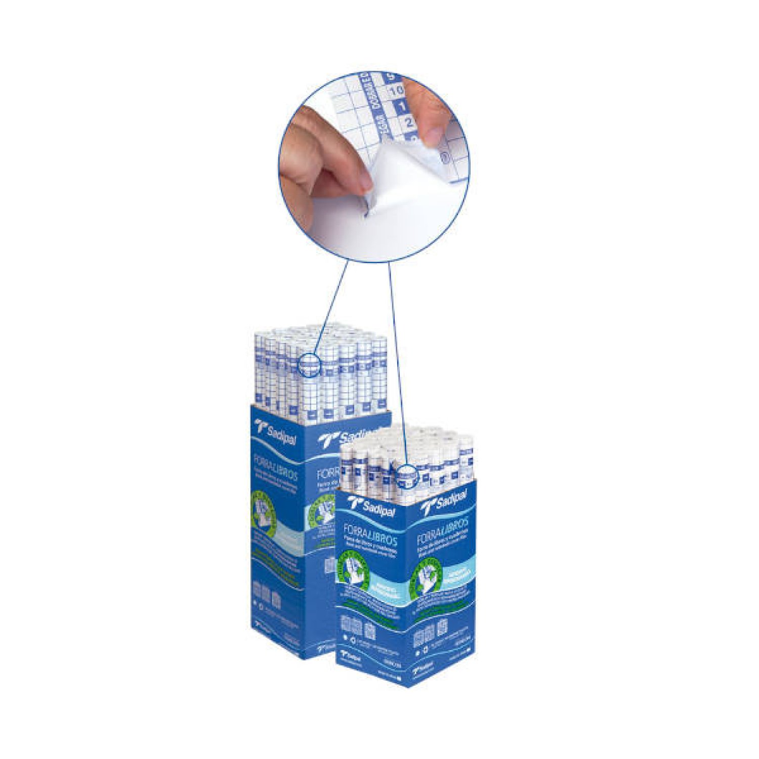 Sadipal · Forro Libros Adhesivo Reposicionable · 80 Micras · 0,45x5m