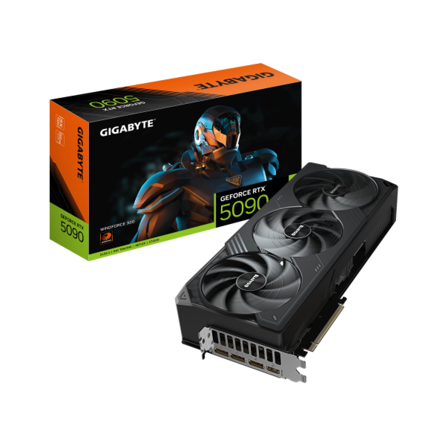Gigabyte GeForce RTX 5090 WINDFORCE · 32GB GDDR7 · PCI-E 5.0 · 2407 MHz · DLSS 4