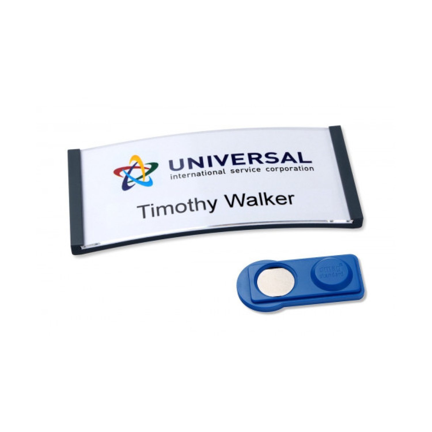 Avery Polar Badge · Portanombres con Imán · 30x65mm · Antracita · Pack 10
