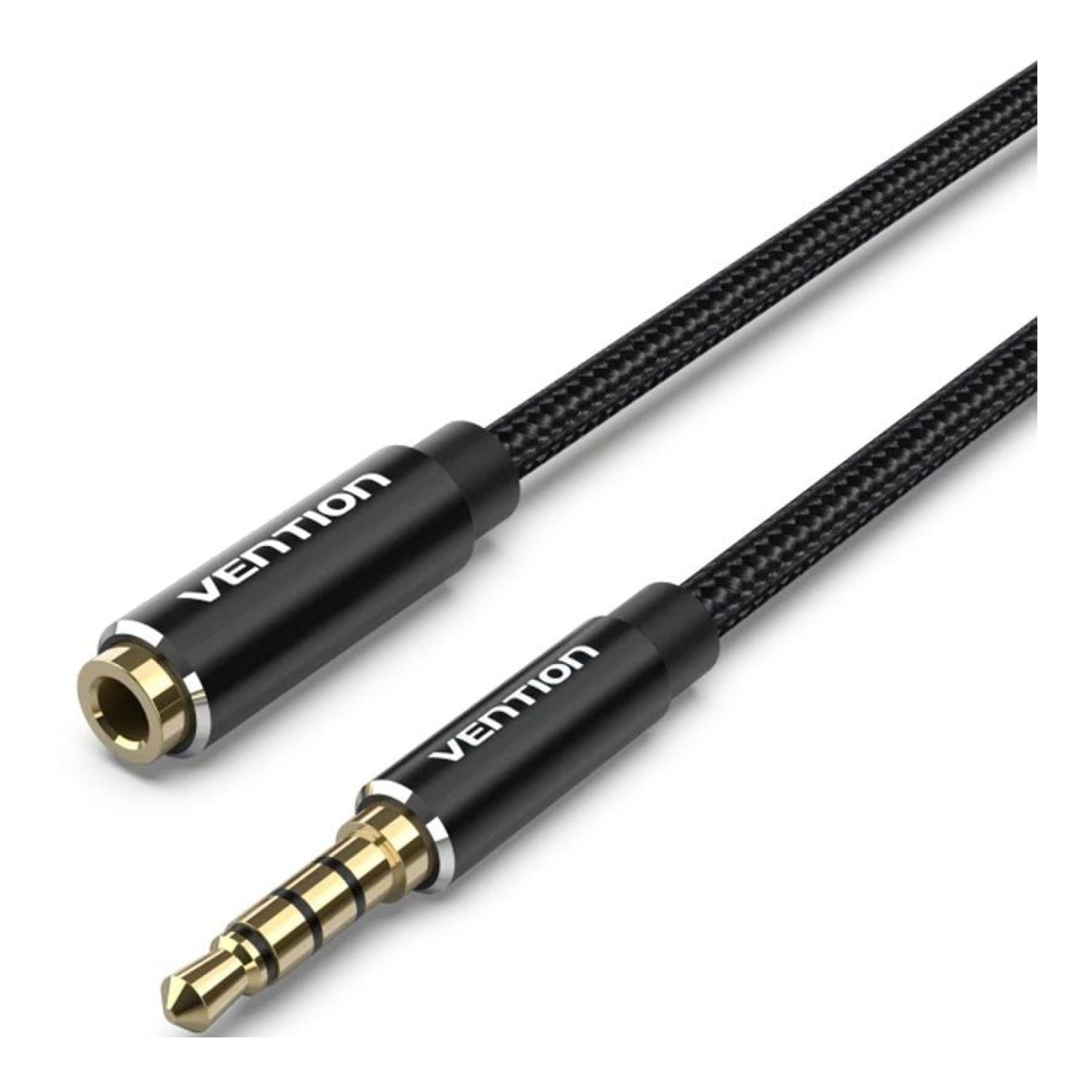 Cable Estéreo Vention BHCBH/ Jack 3.5 Macho - Jack 3.5 Hembra/ 2m/ Negro