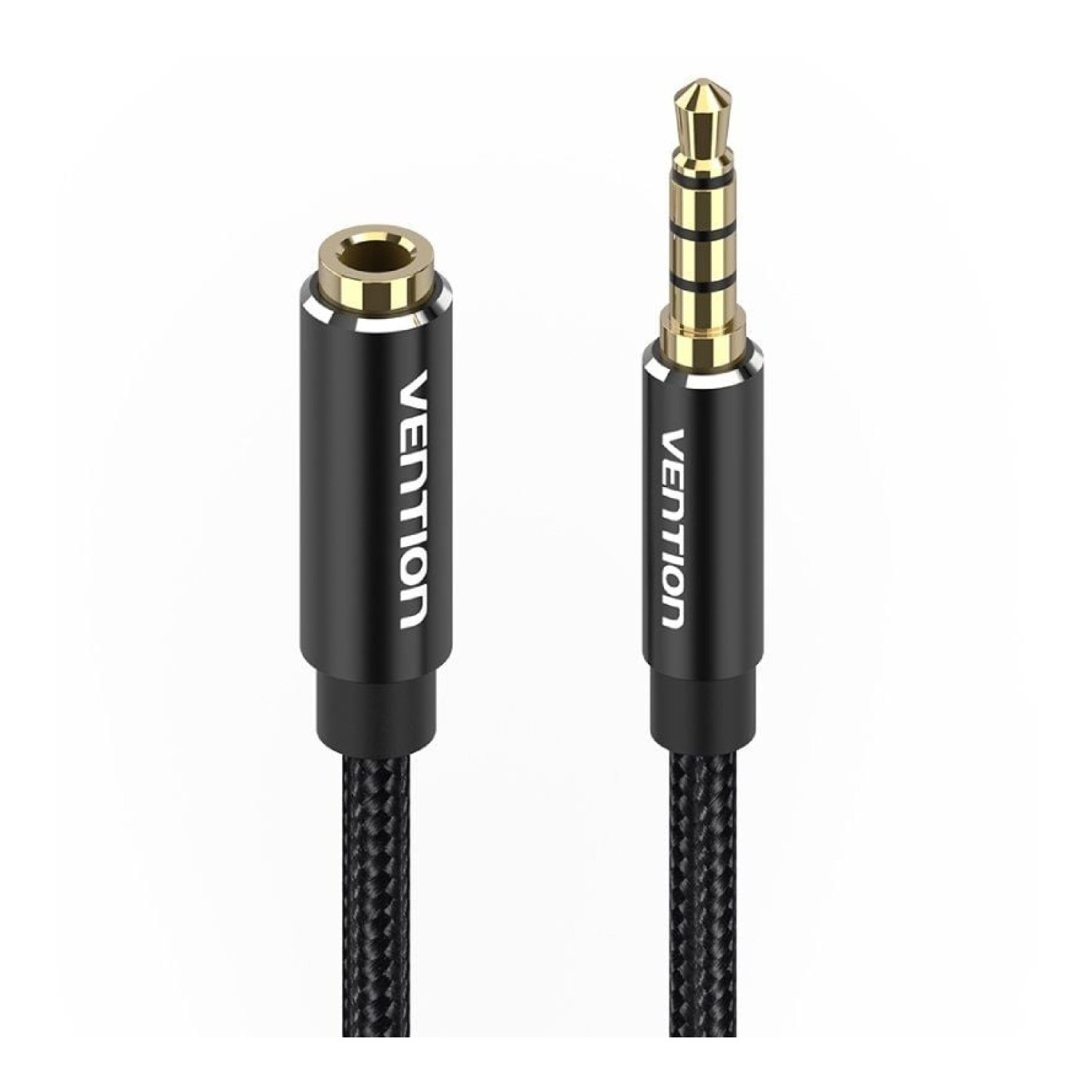 Cable Estéreo Vention BHCBH/ Jack 3.5 Macho - Jack 3.5 Hembra/ 2m/ Negro