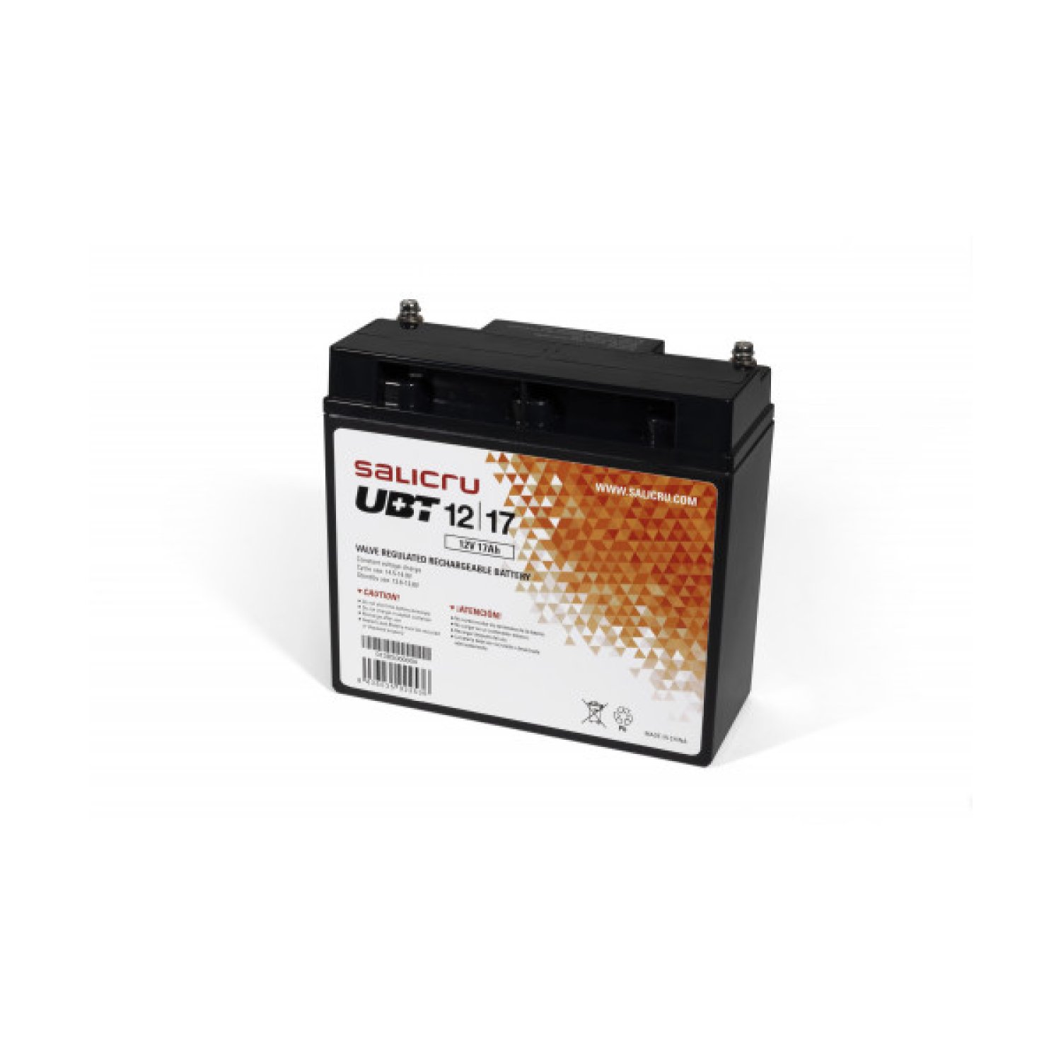 Salicru UBT 12/17 · Batería AGM Recargable · 12V · 17Ah
