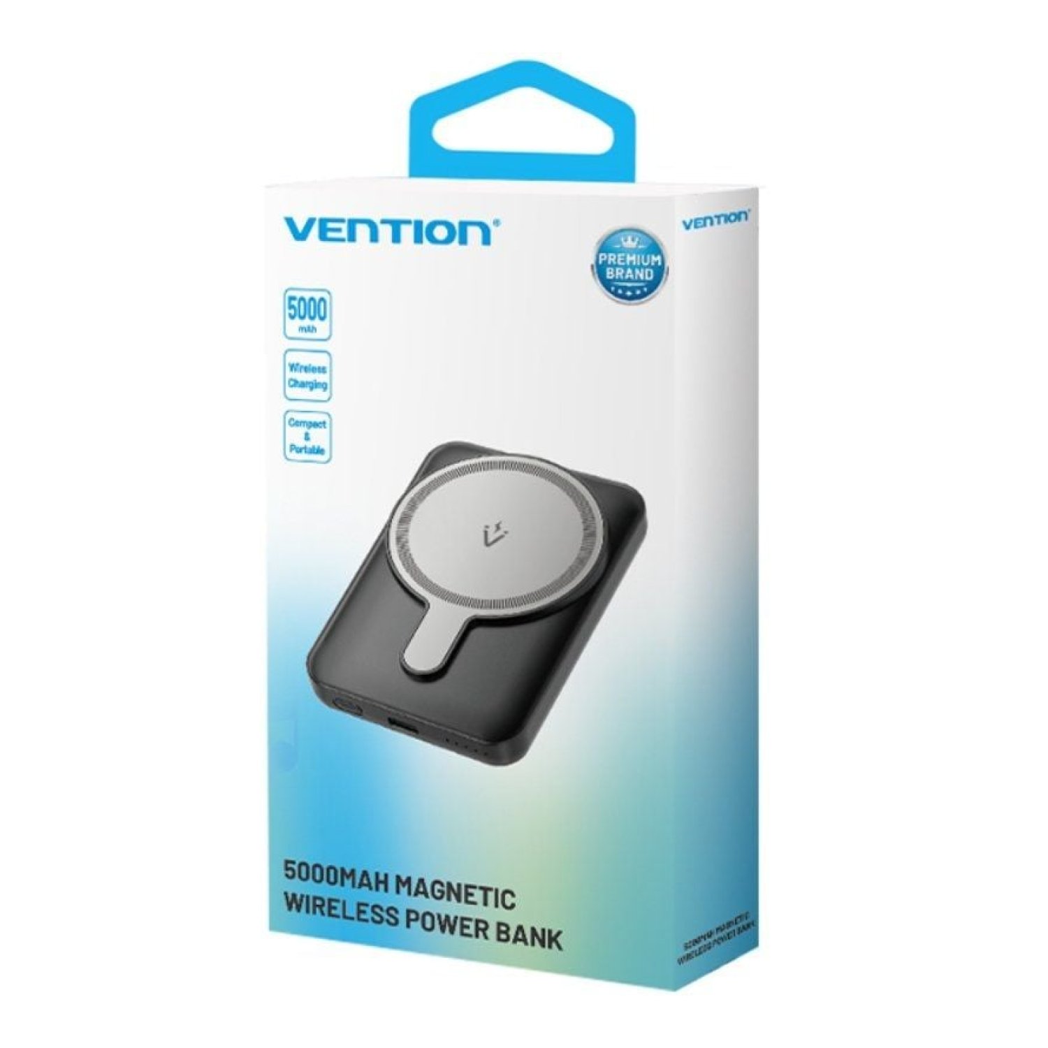 Vention Powerbank 5000mAh · 20W · Carga Inalámbrica · Rosa