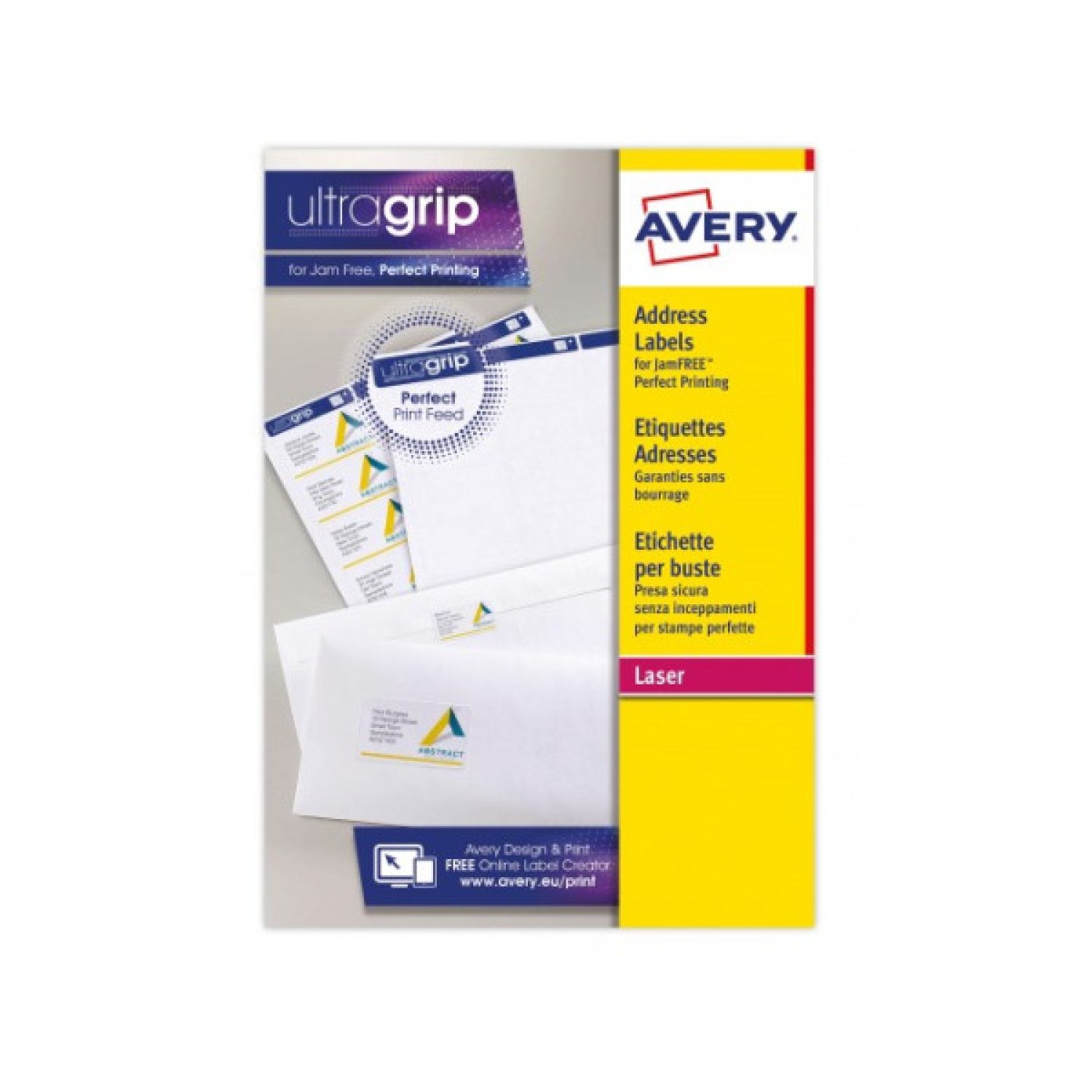 Avery L7159-15 · Etiquetas Dirección Autoadhesivas · 15 Hojas · Blanco