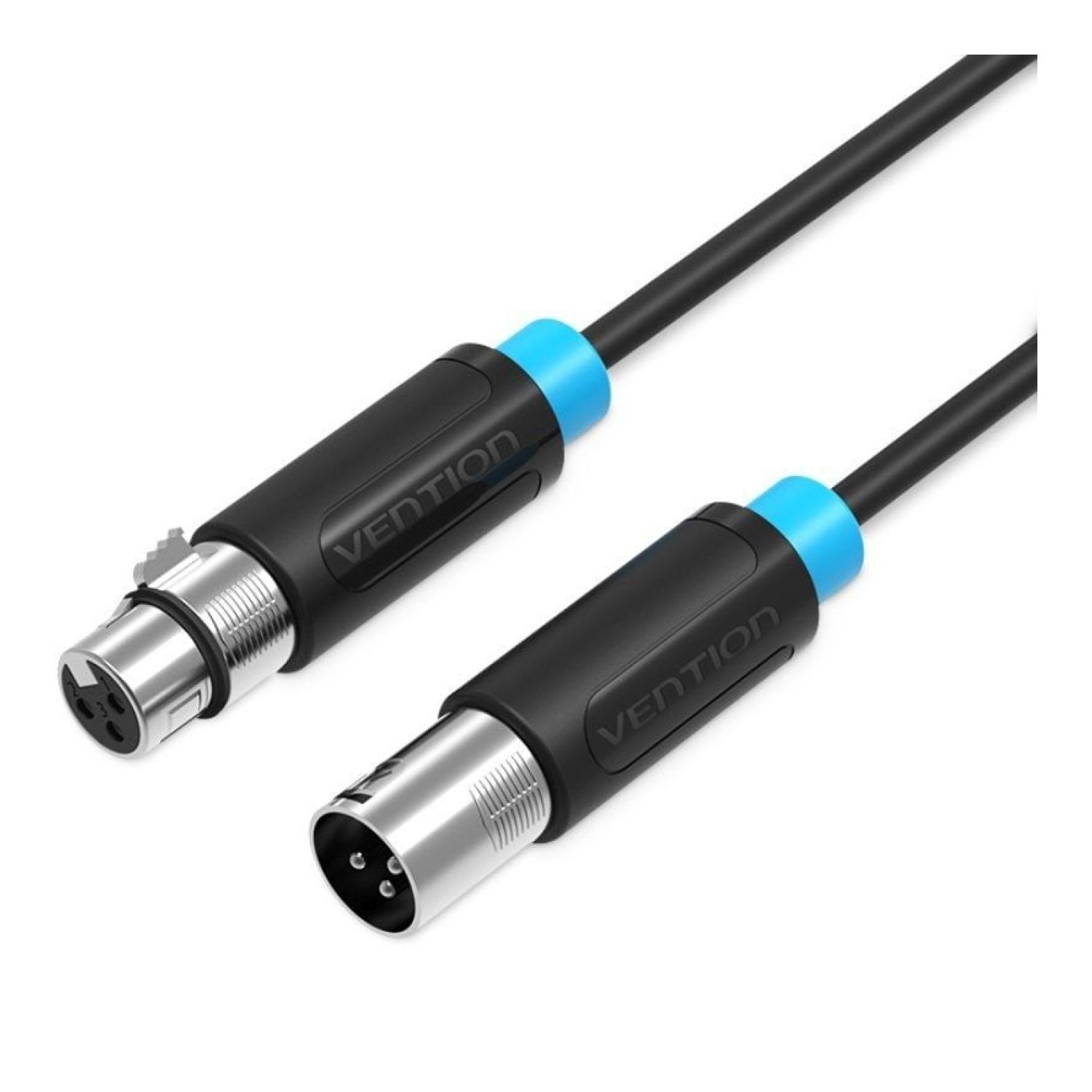 Vention · Cable XLR Macho-Hembra · 2m · Negro