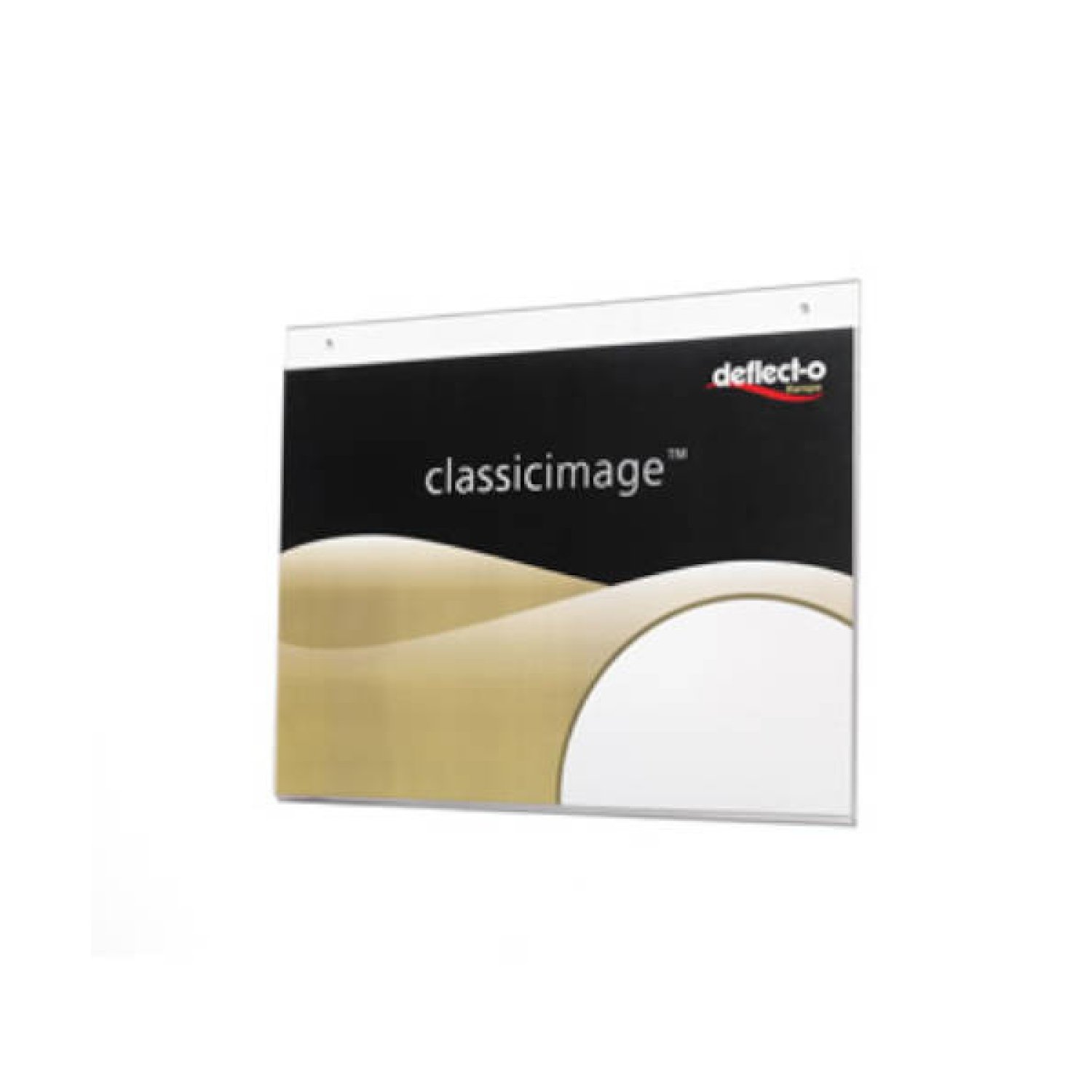 Deflecto · Expositor de Pared A4 Horizontal · Transparente