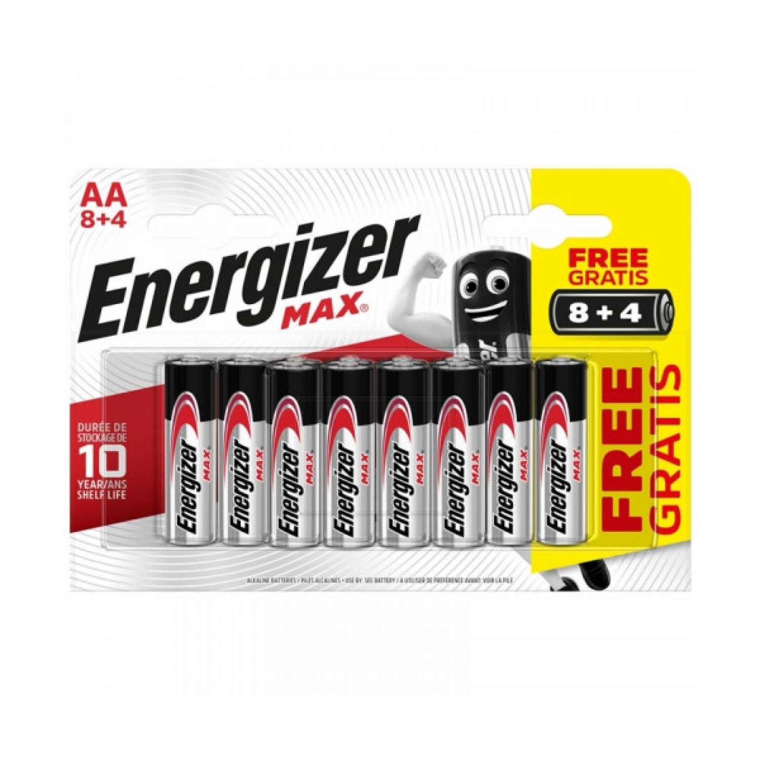 Energizer · Pilas LR6 AA · Pack 8+4 · Máxima potencia