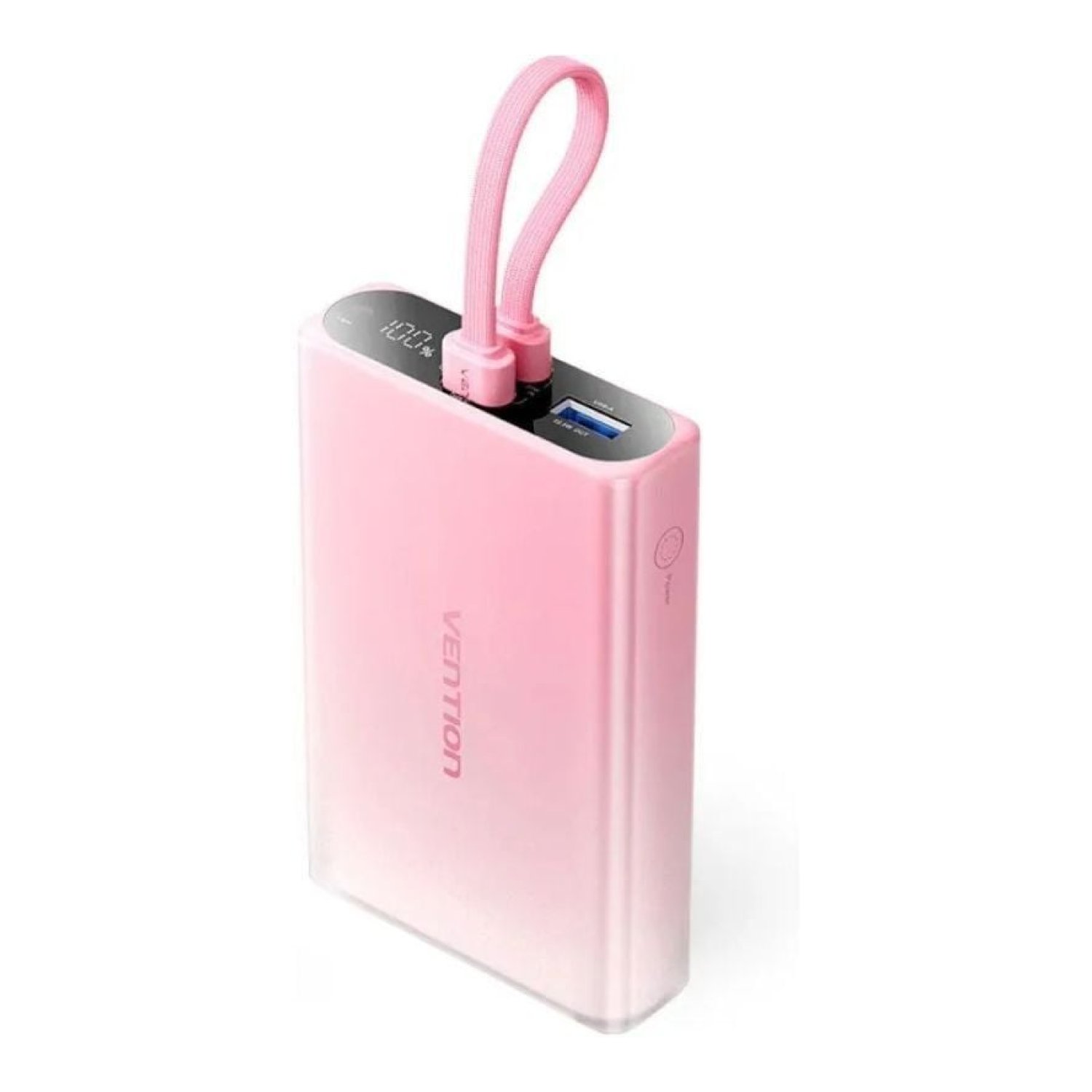Vention Powerbank 10000mAh · 22,5W · Rosa · USB-C y Lightning