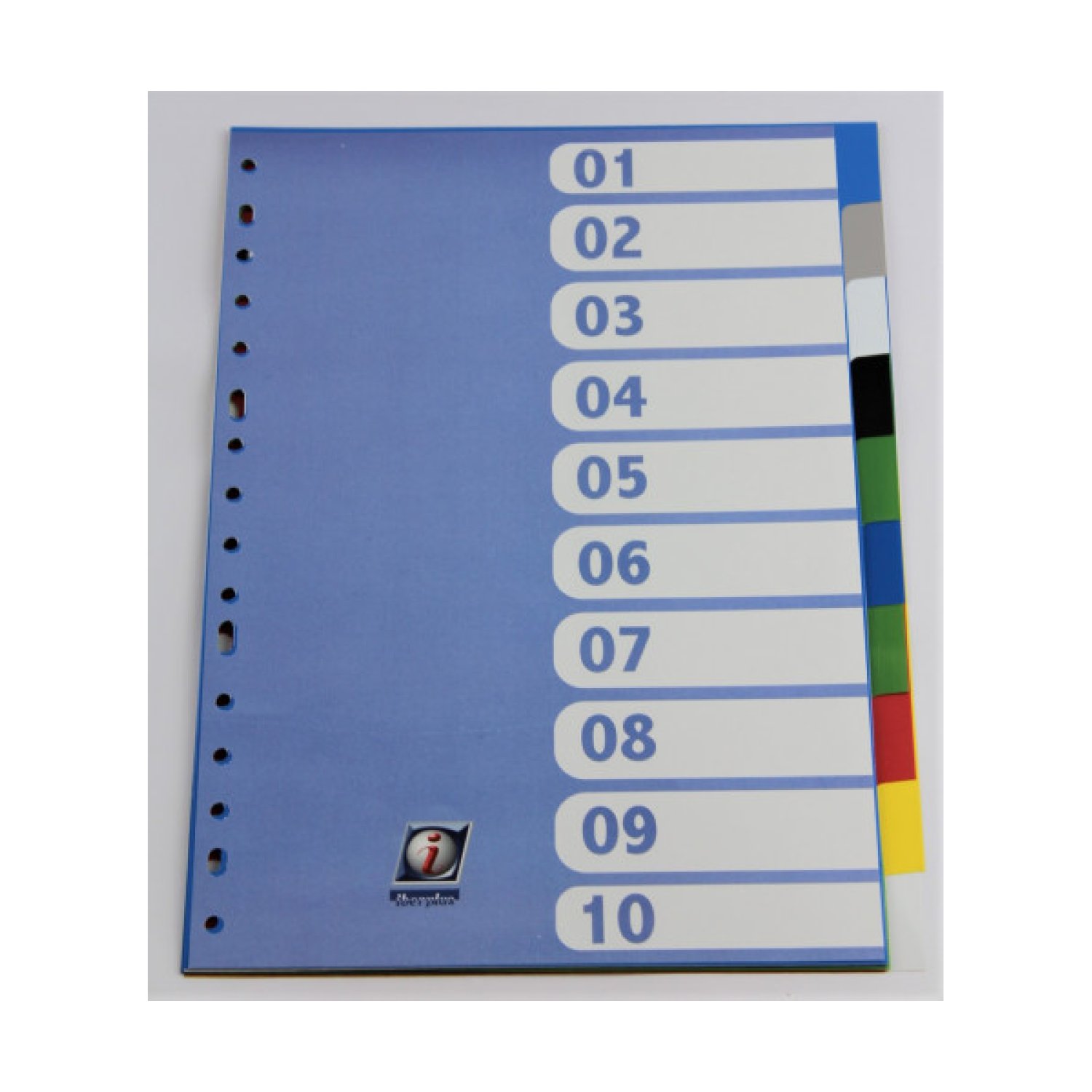Iberplas · Separador Folio · 10 Pestañas · PVC Multitaladro · Opaco