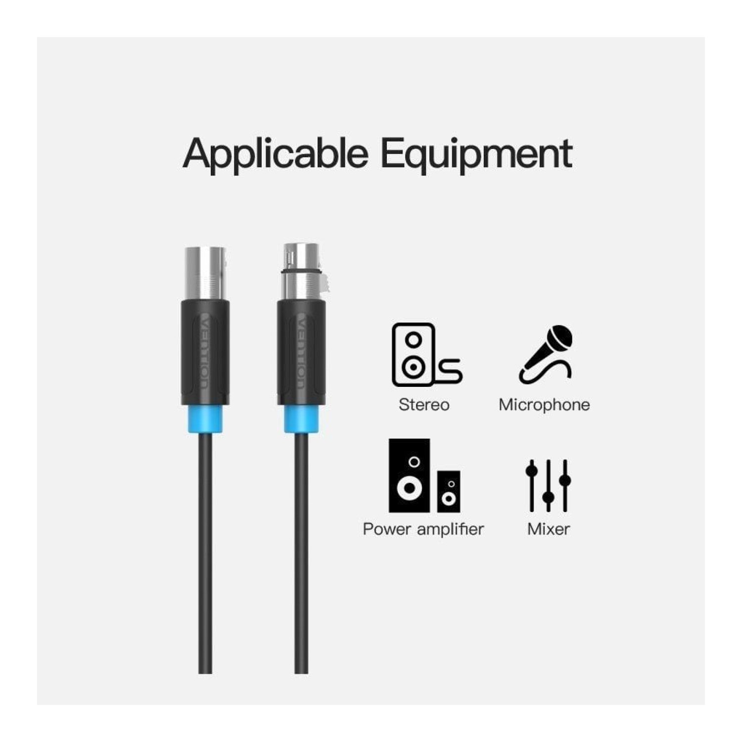 Vention Cable Estéreo XLR Macho-Hembra · 5m · Negro