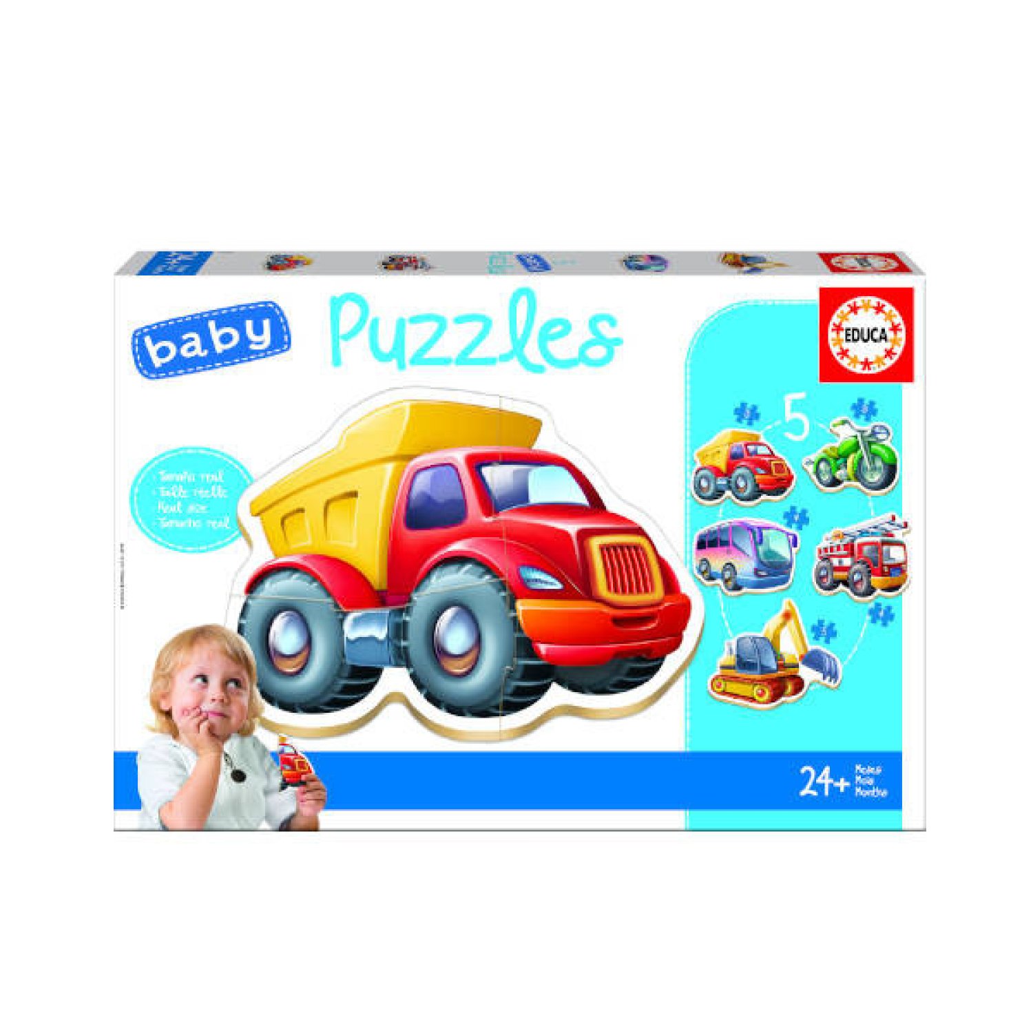 Educa Borrás · Puzzle Vehículos · +24 Meses · Desarrollo Cognitivo