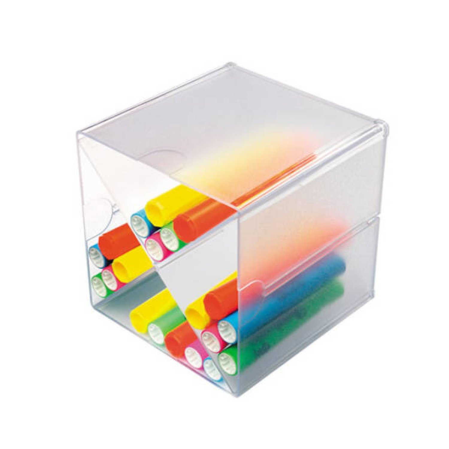 Deflecto · Organizador Modular · Divisor en Aspa · Transparente